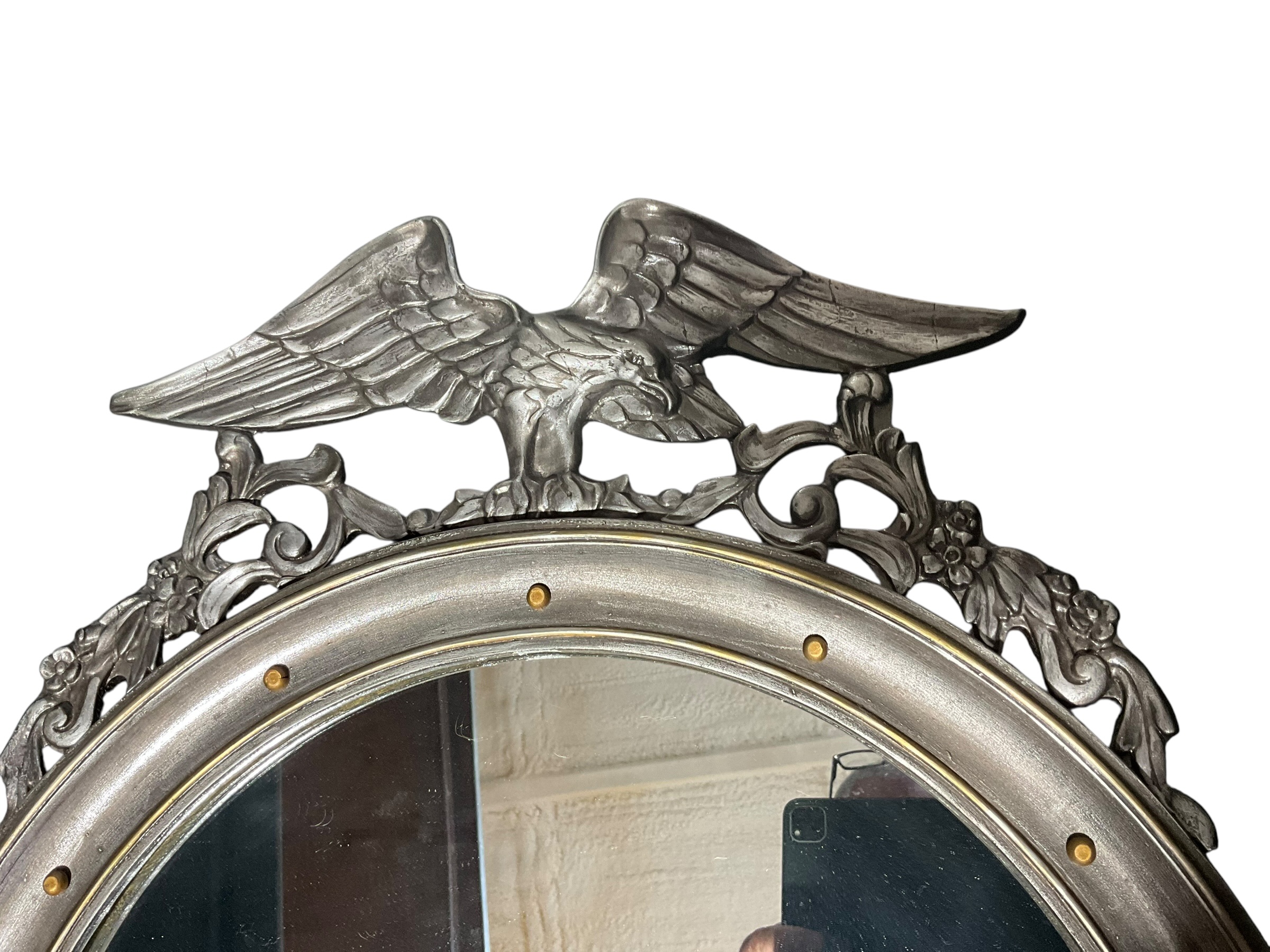 Vintage Wood Framed Eagle Mirror