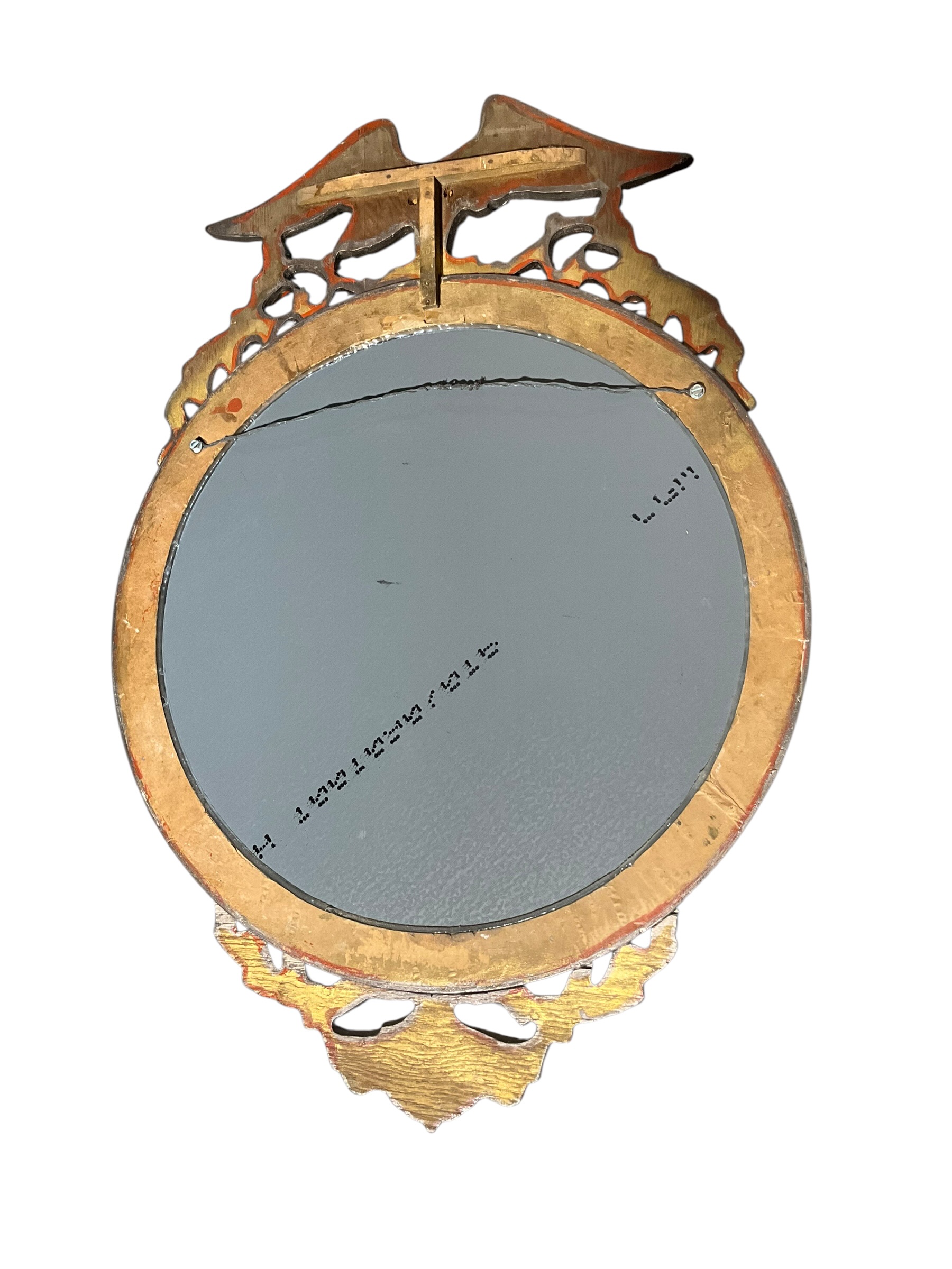 Vintage Wood Framed Eagle Mirror