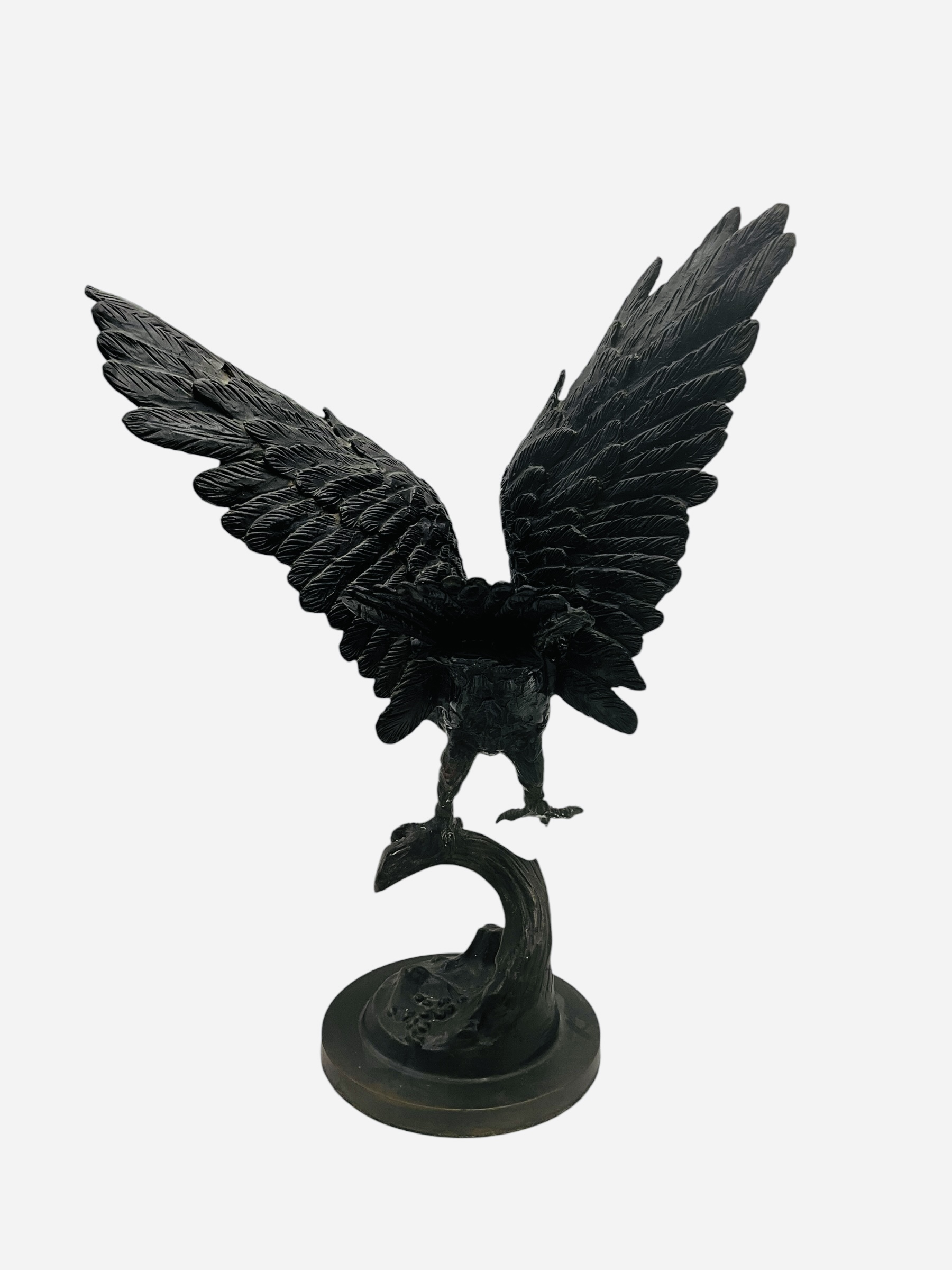 Bronze Eagle Sculpture 19.5"
