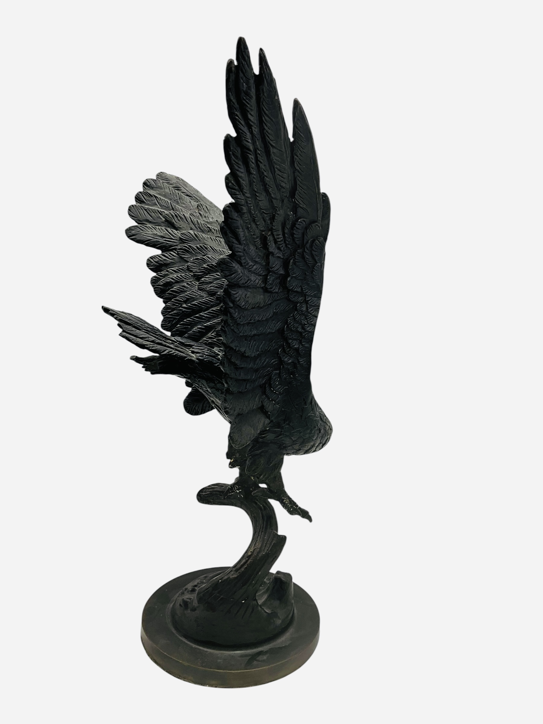 Bronze Eagle Sculpture 19.5"