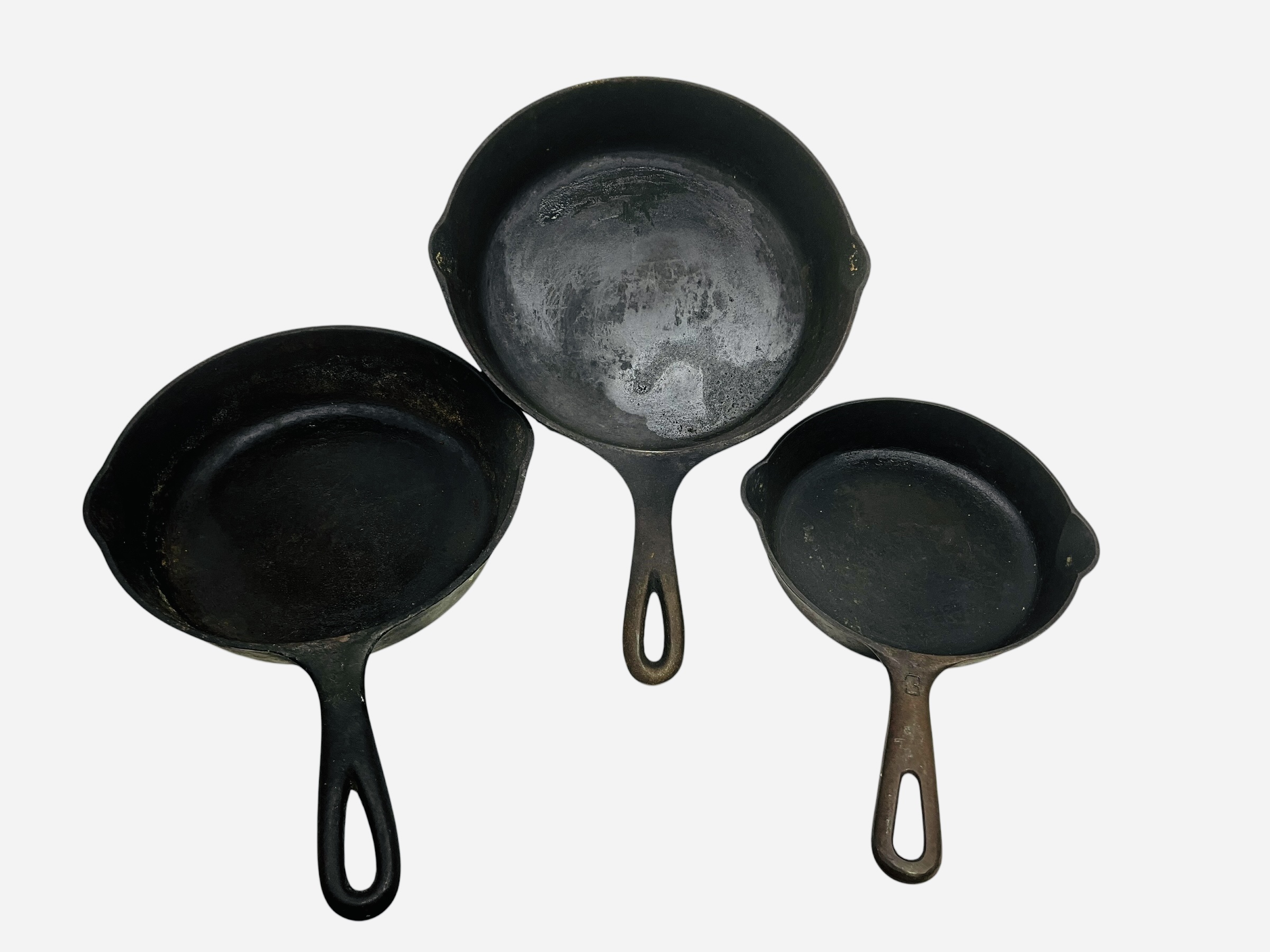 Lot Of 3 Cast Iron Pans Griswold / Wagner Ware