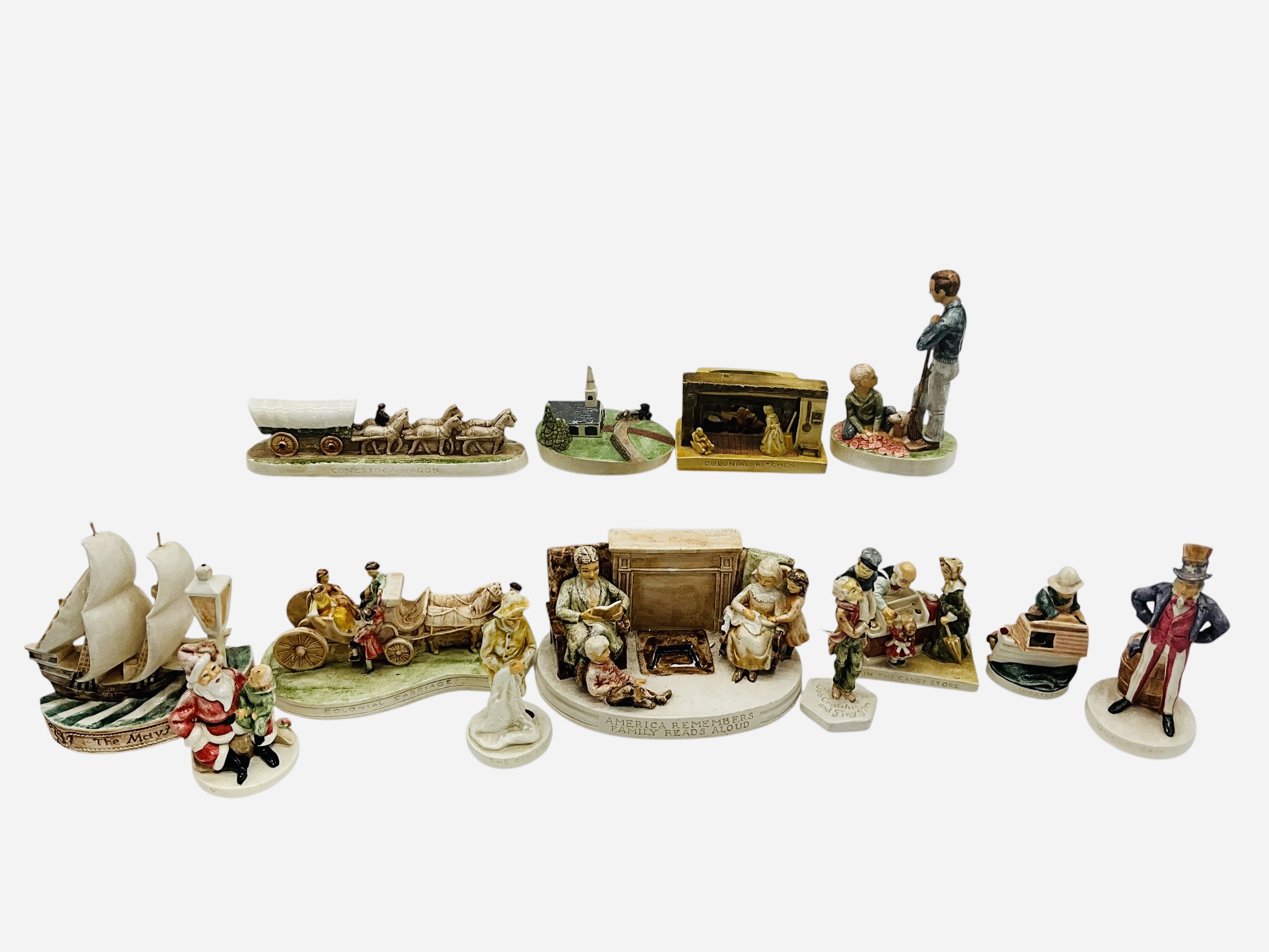 Lot Of 13 Sebastian Miniatures Hand Painted Figurines