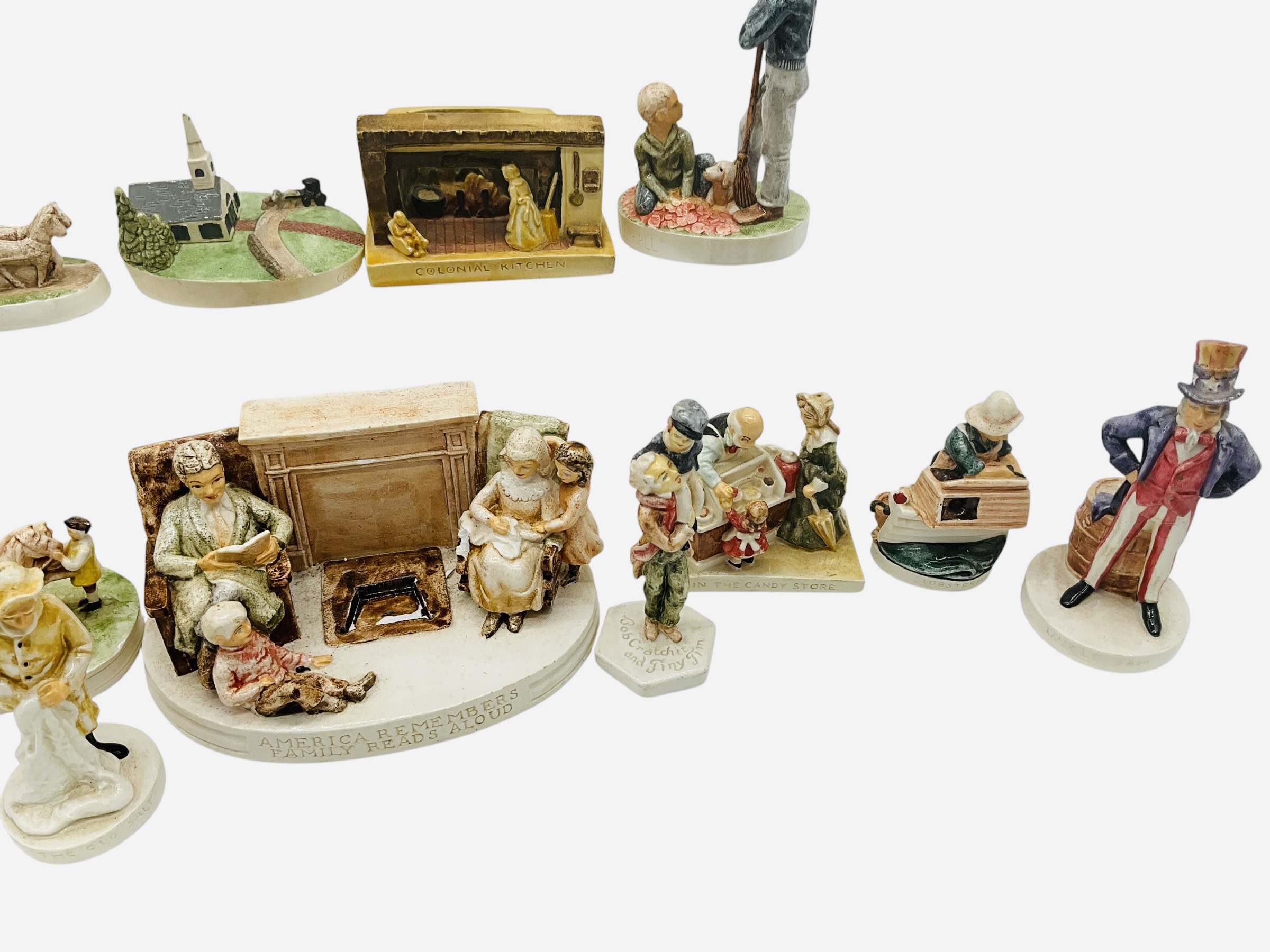 Lot Of 13 Sebastian Miniatures Hand Painted Figurines