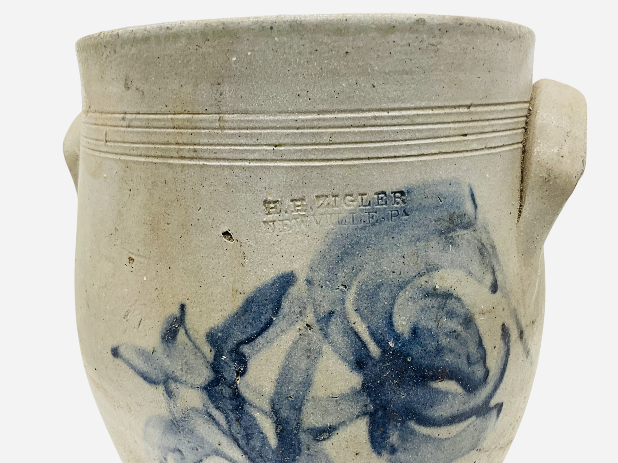 H.H. Zigler Newville, PA Stoneware Crock