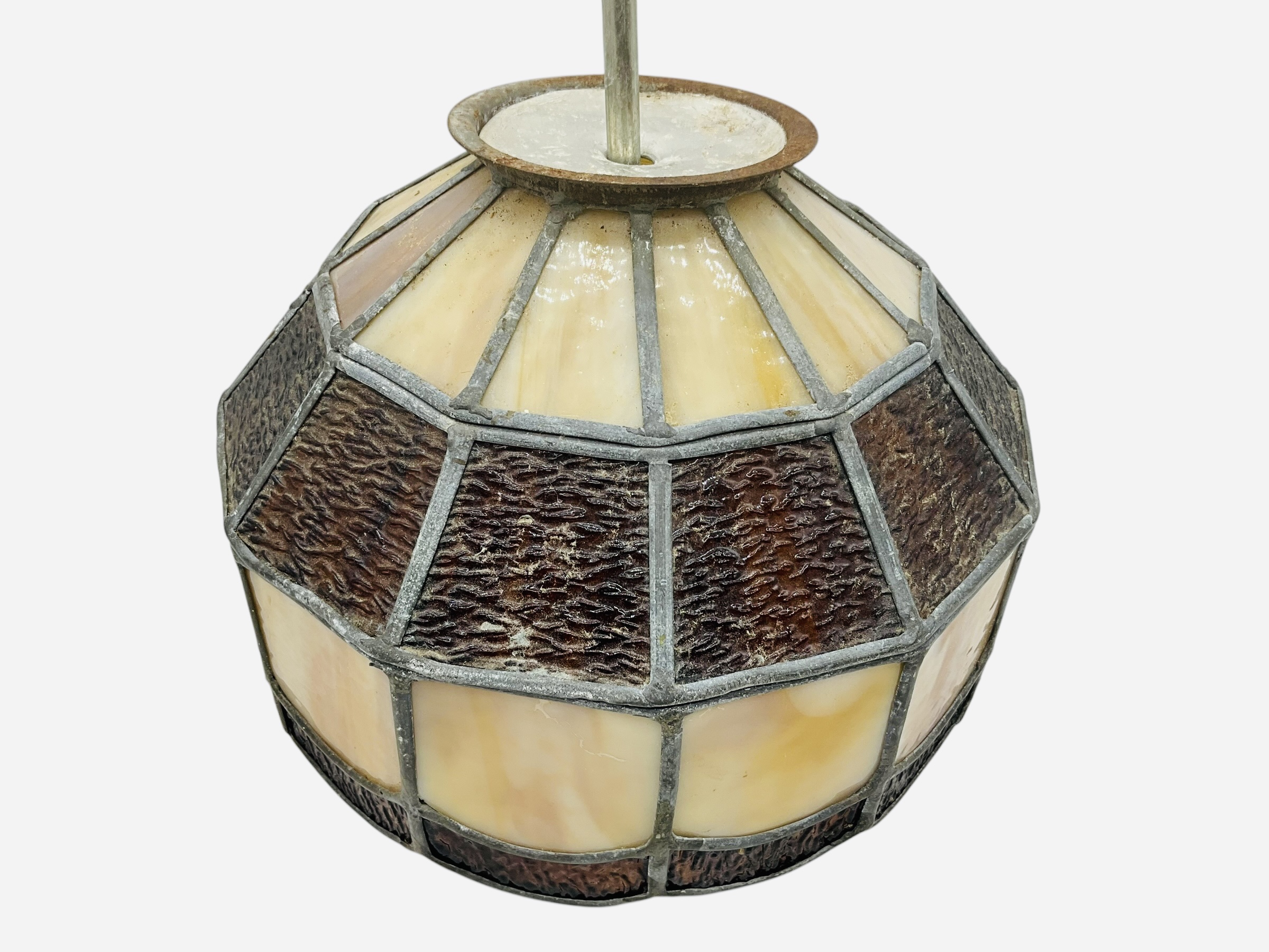 Vintage Leaded Stained Glass Lamp Shade