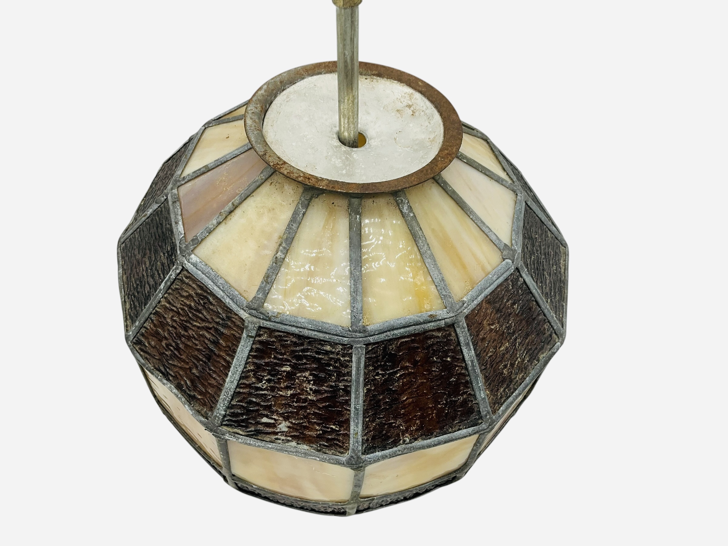 Vintage Leaded Stained Glass Lamp Shade