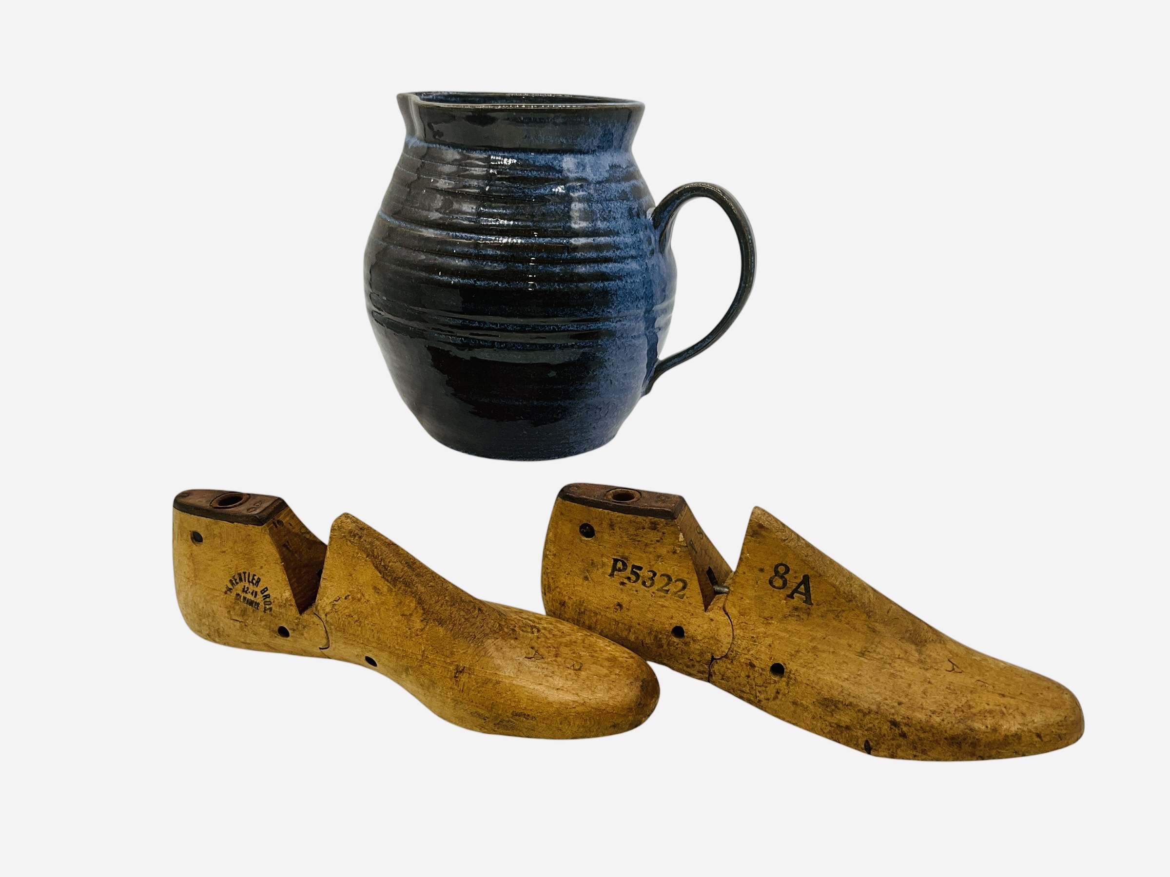 Studio Pottery Pitcher & Krentler Bros Shoe Molds