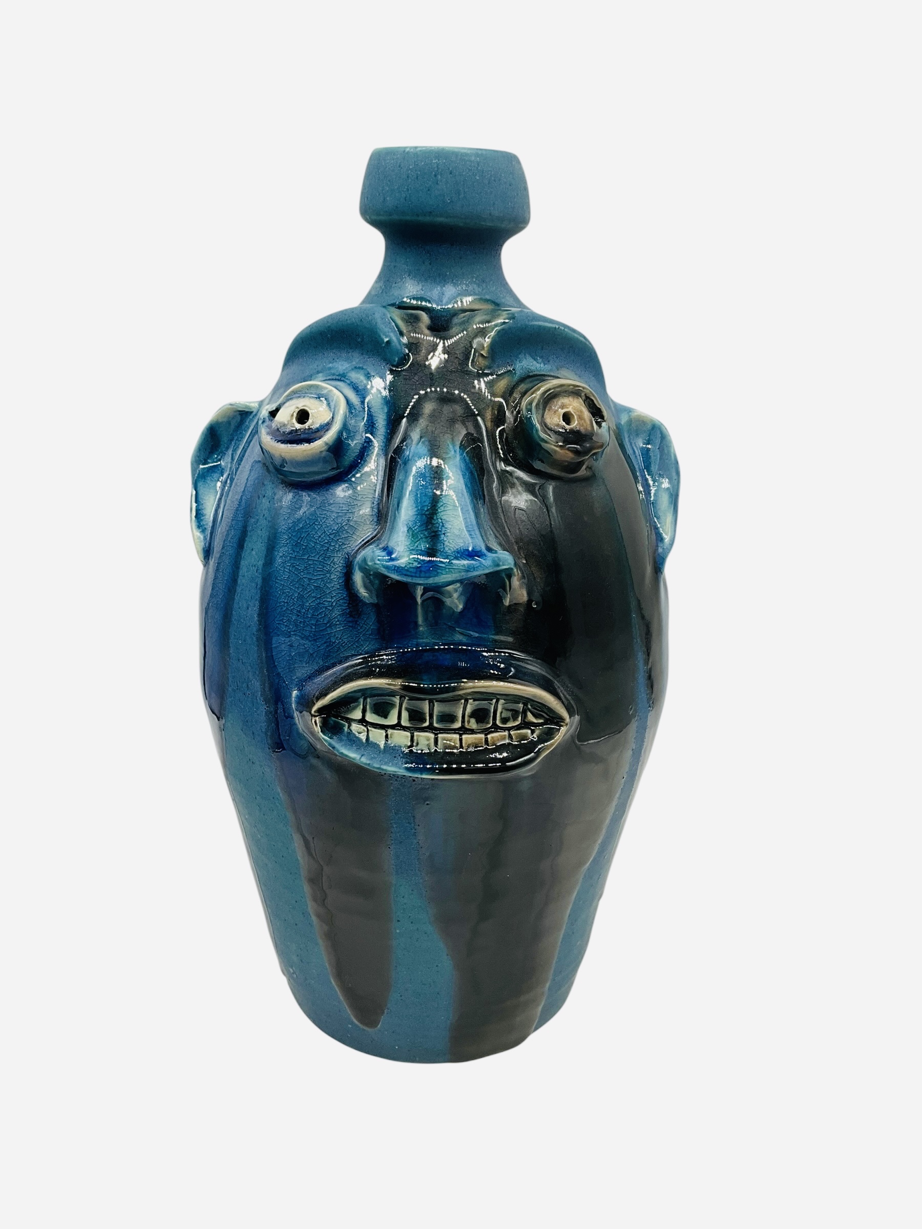 Randy Tobias Blue Face Jug