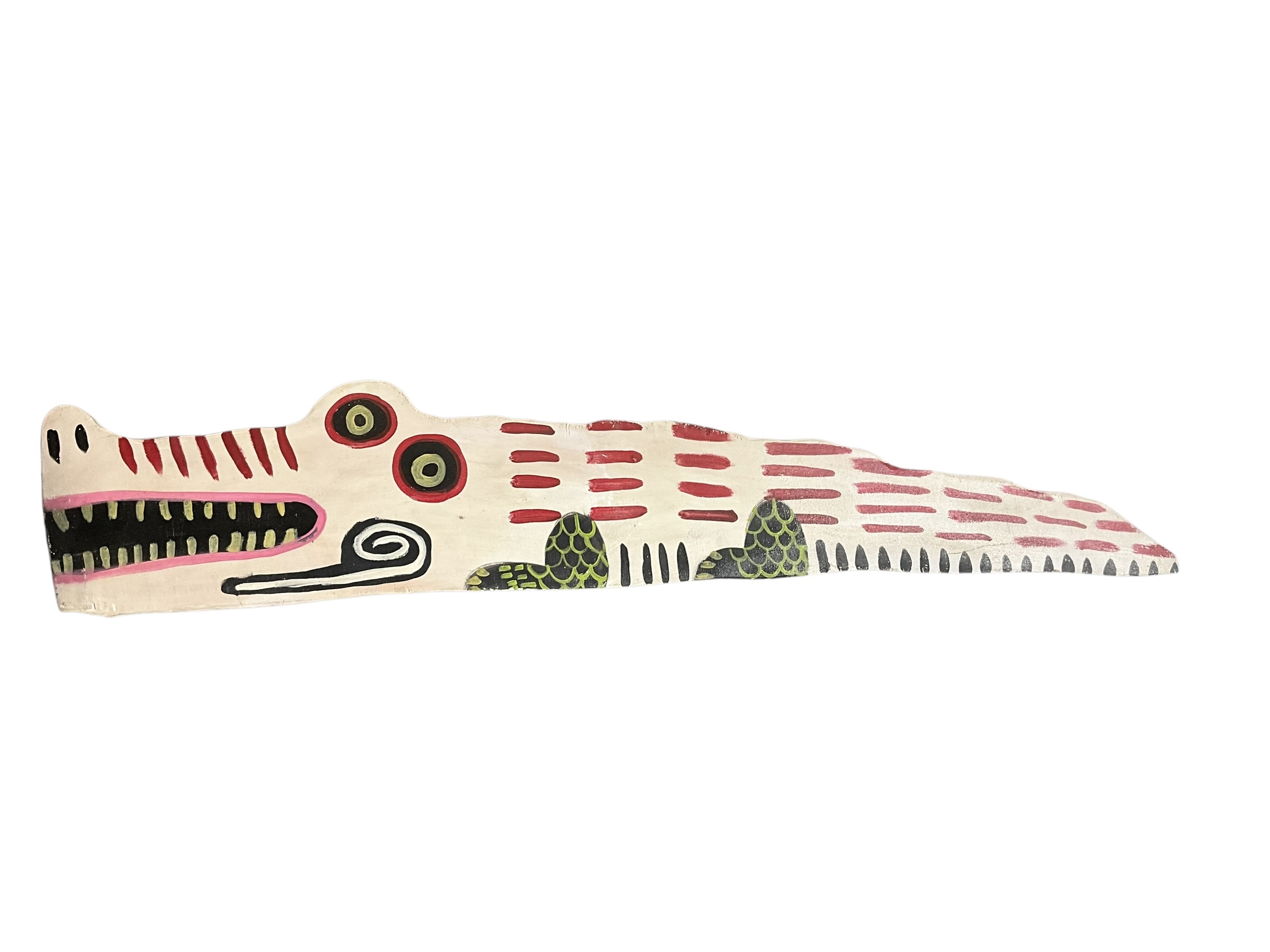 Large 4 Foot Long Cayman K Folk Art Alligator
