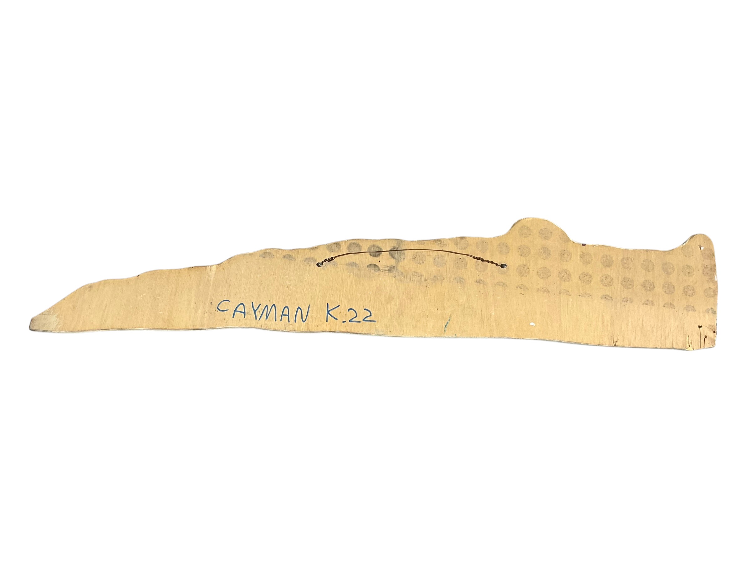 Large 4 Foot Long Cayman K Folk Art Alligator
