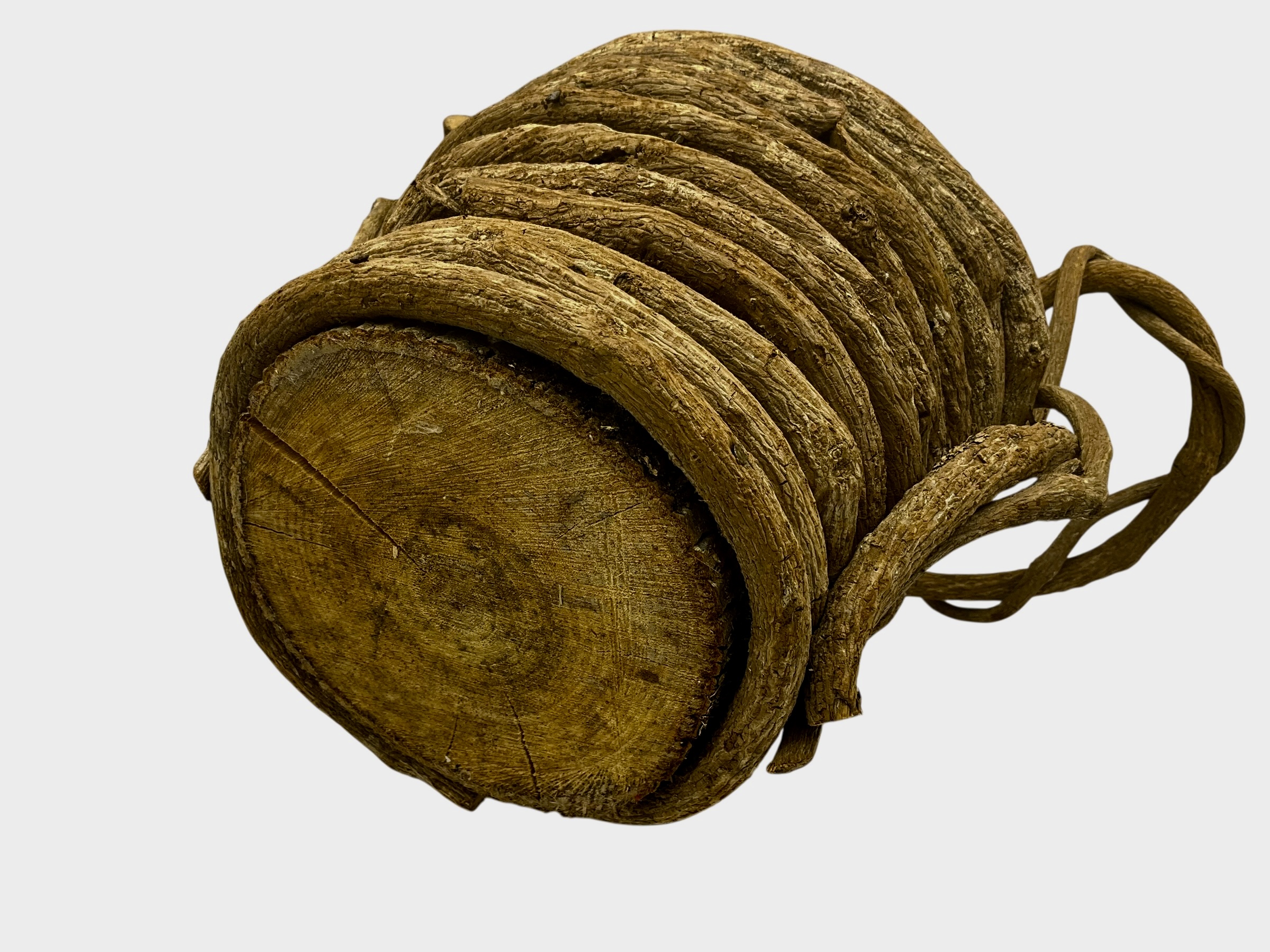 Rustic Handcrafted Hand Woven Twig Basket