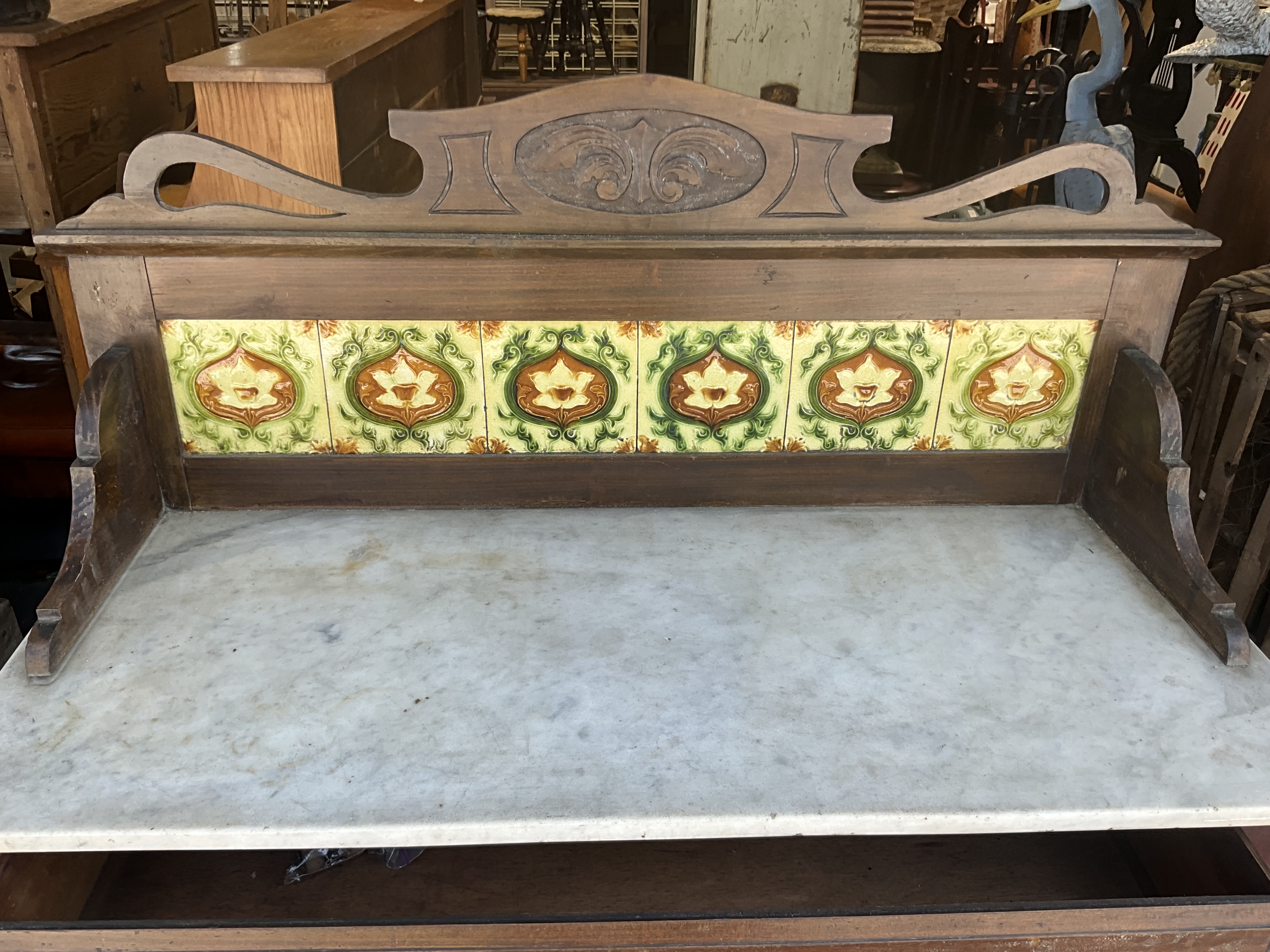 Antique Victorian Marble Top Wash Stand