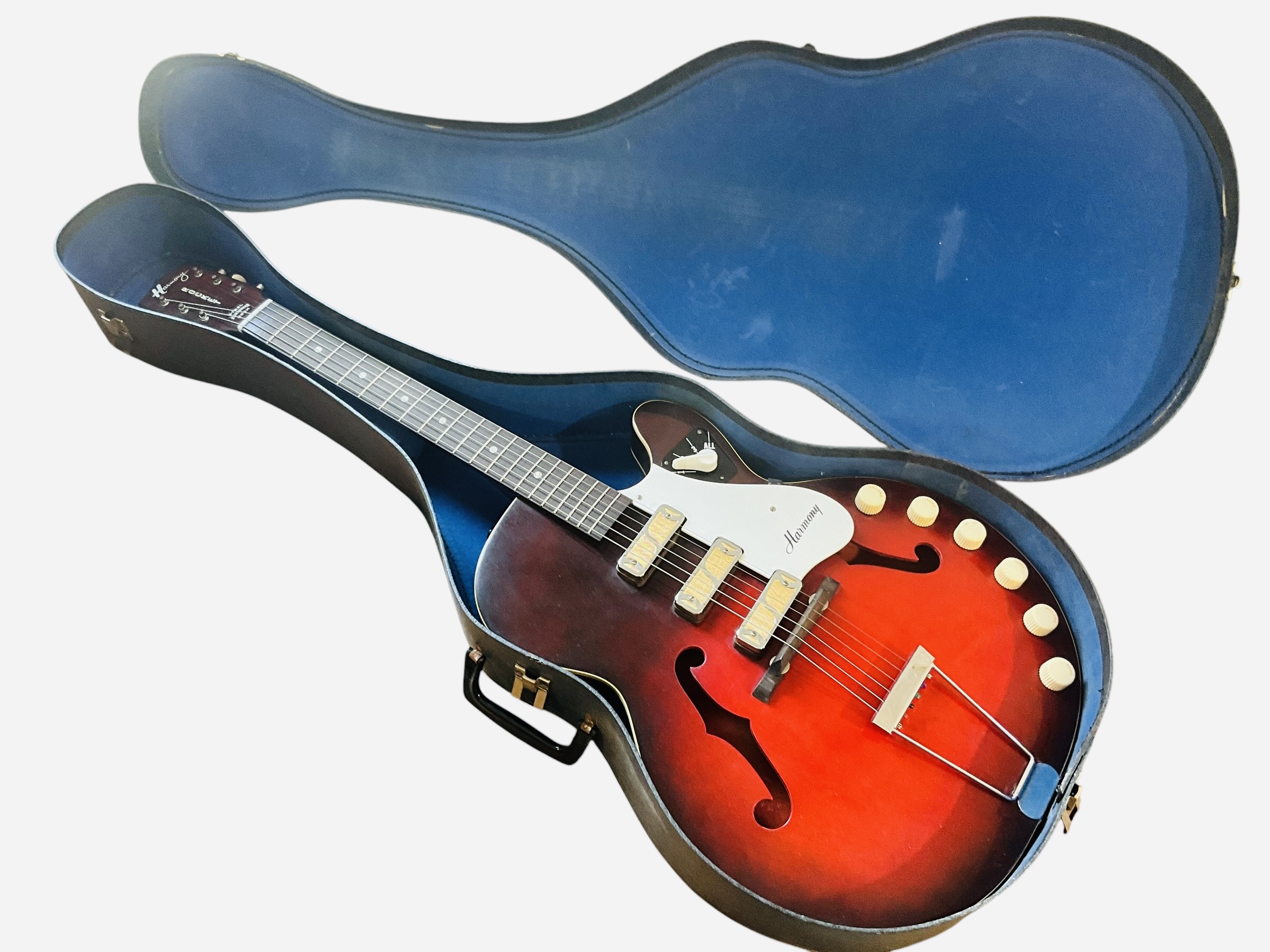 Harmony Rocket H59 Guitar - Sunburst Red