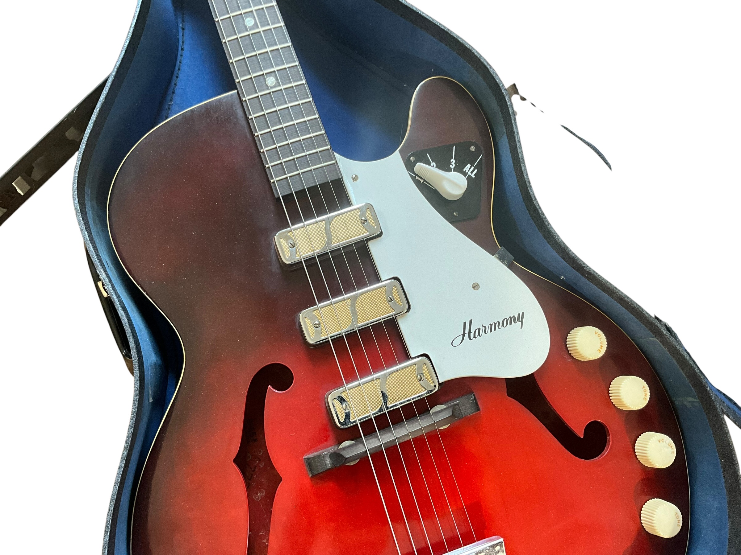Harmony Rocket H59 Guitar - Sunburst Red