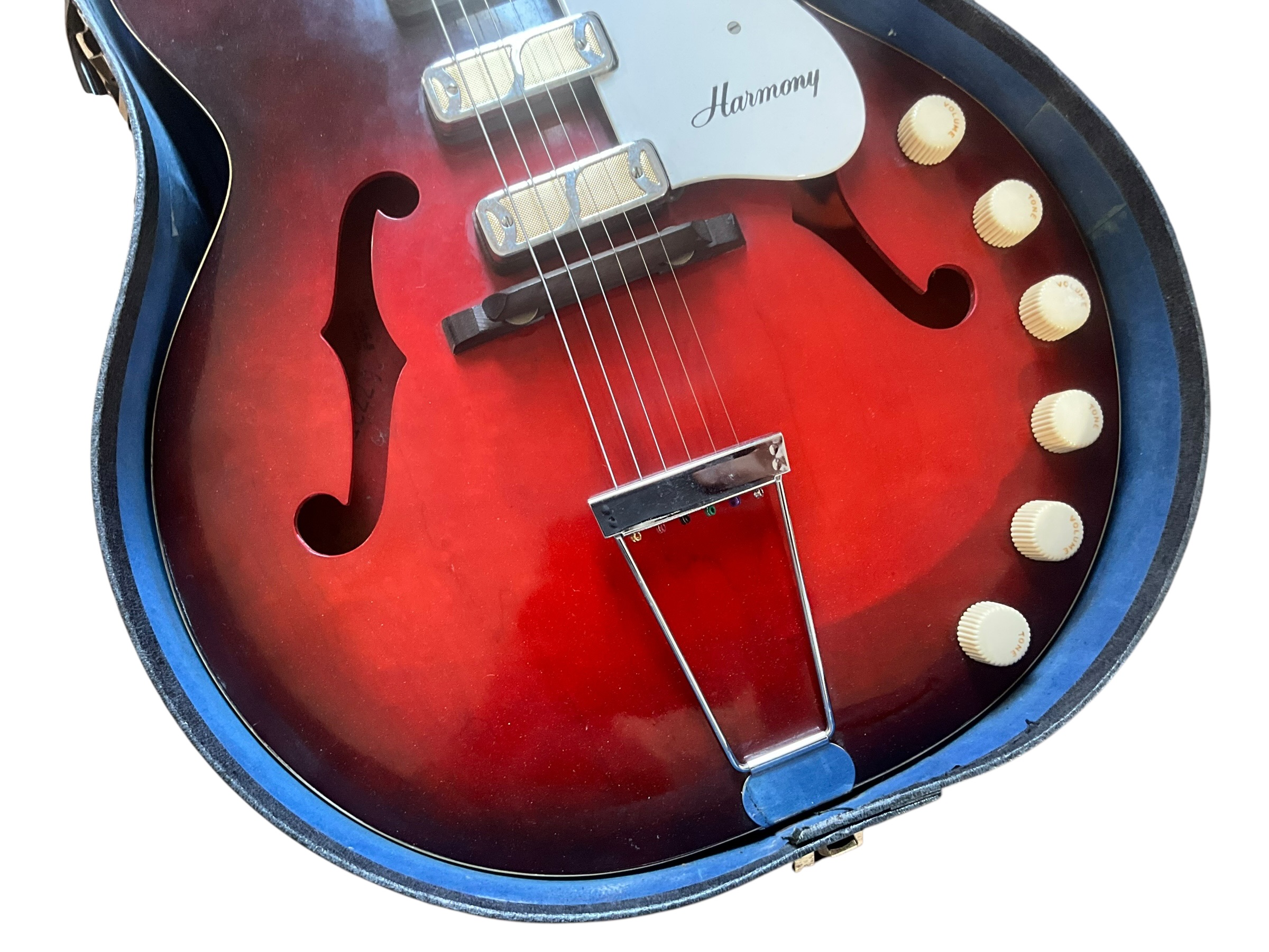 Harmony Rocket H59 Guitar - Sunburst Red