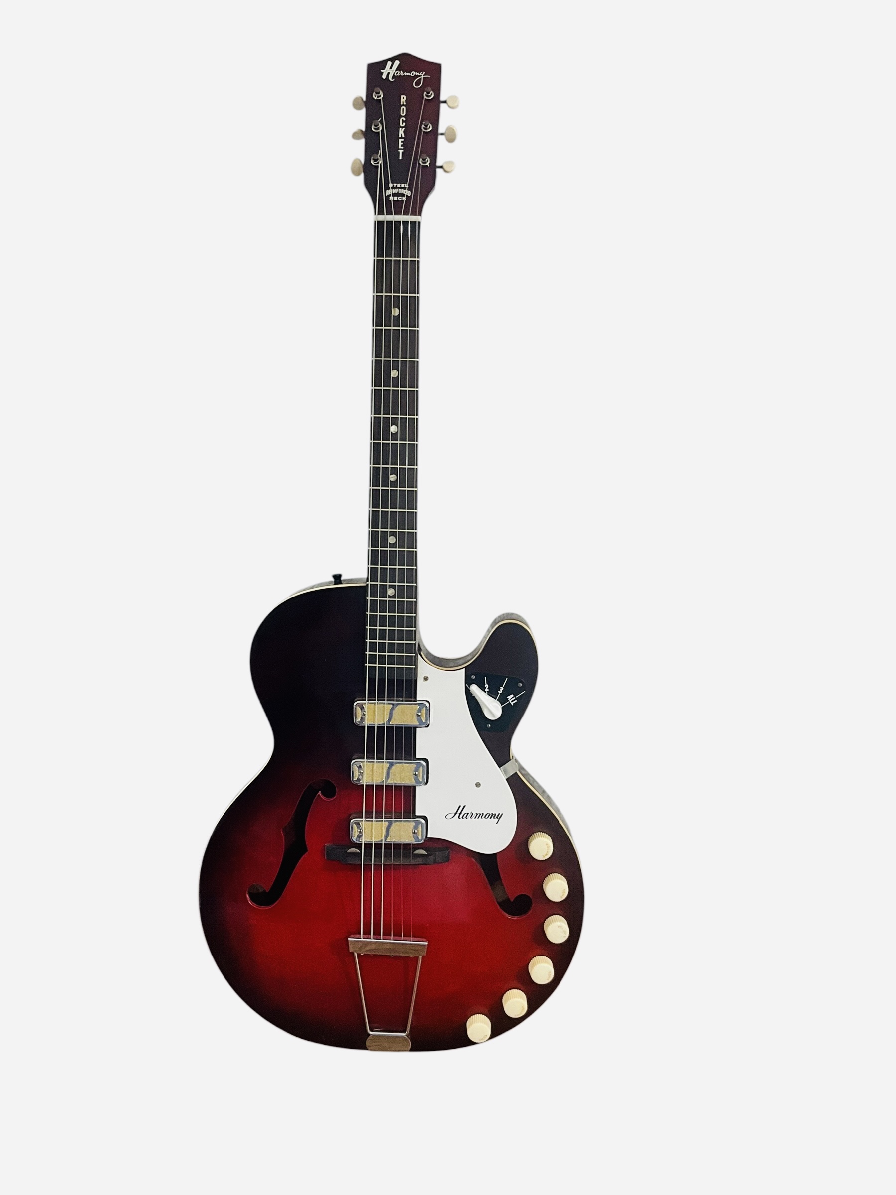 Harmony Rocket H59 Guitar - Sunburst Red