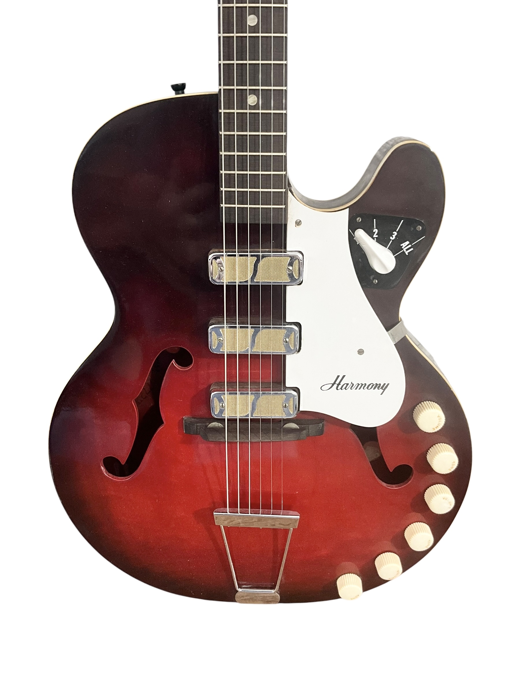 Harmony Rocket H59 Guitar - Sunburst Red