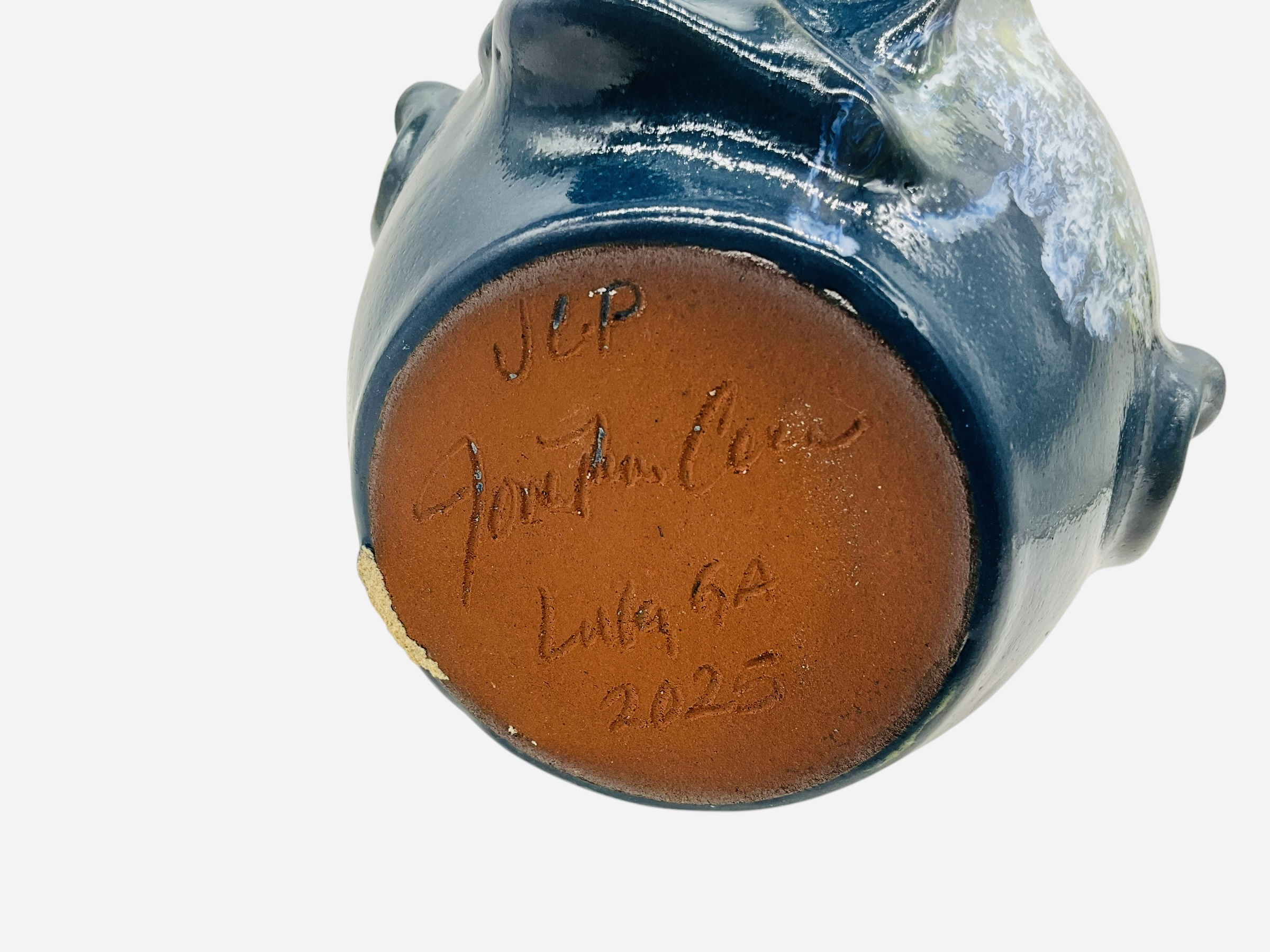 Jonathon Corn Long Nose Face Jug / Great Glaze