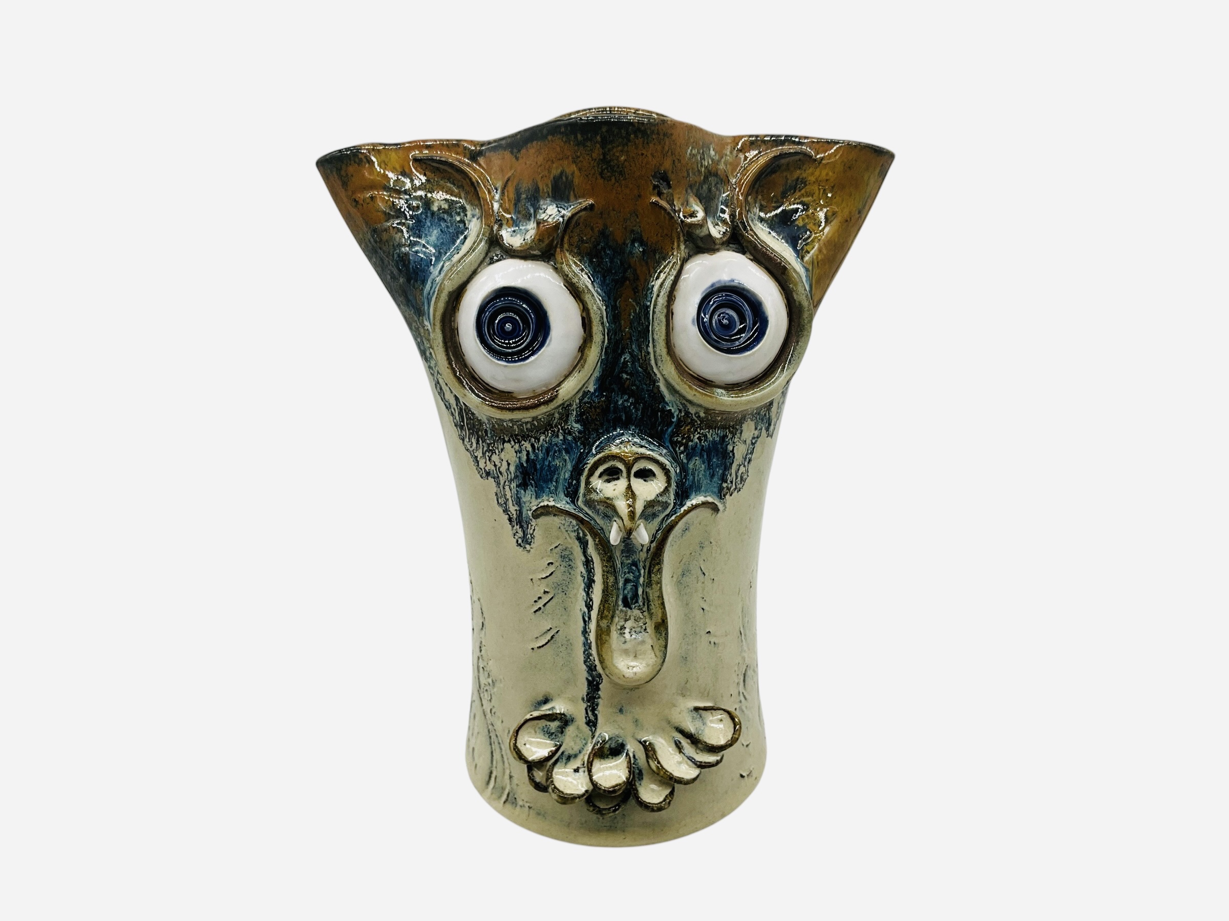 Unique Jonathan & Megan Corn Pottery Owl