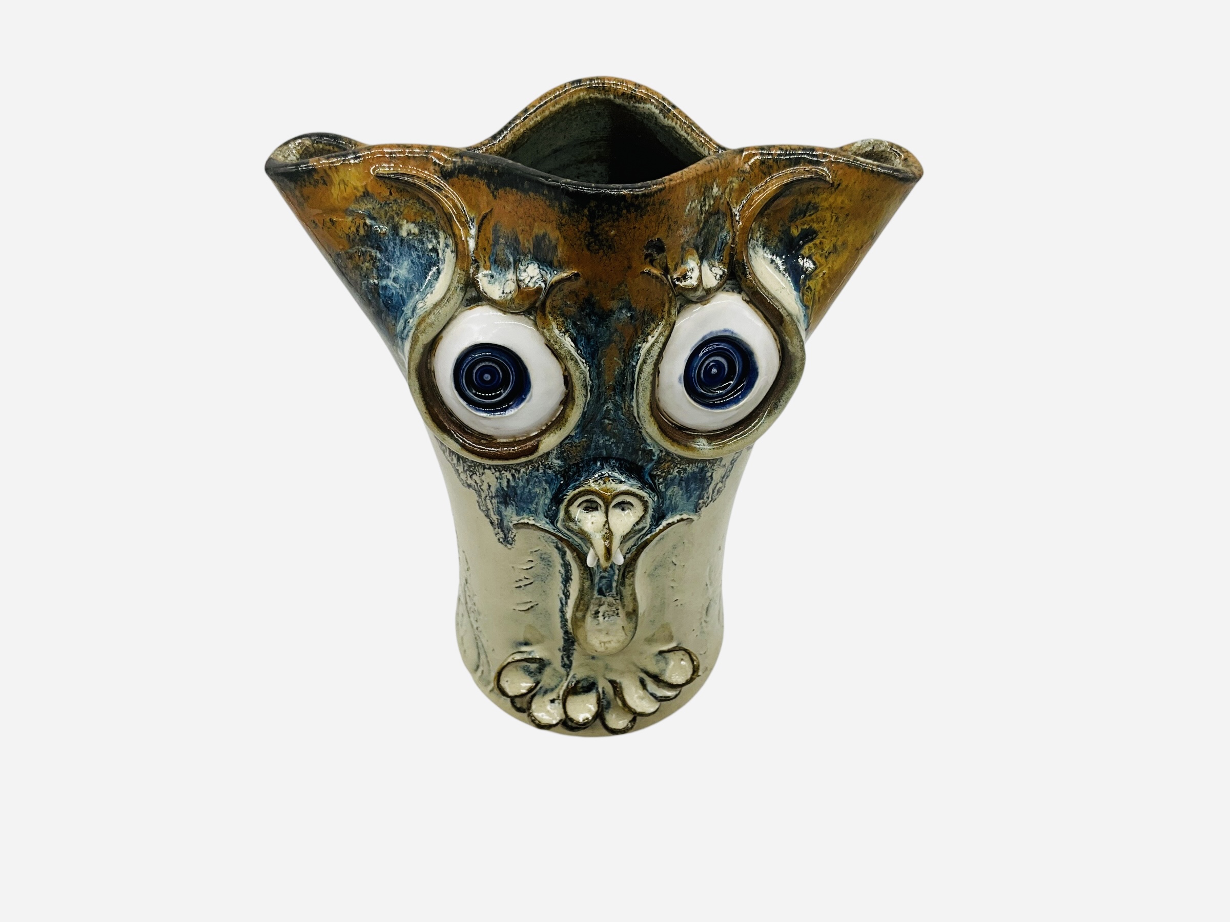 Unique Jonathan & Megan Corn Pottery Owl
