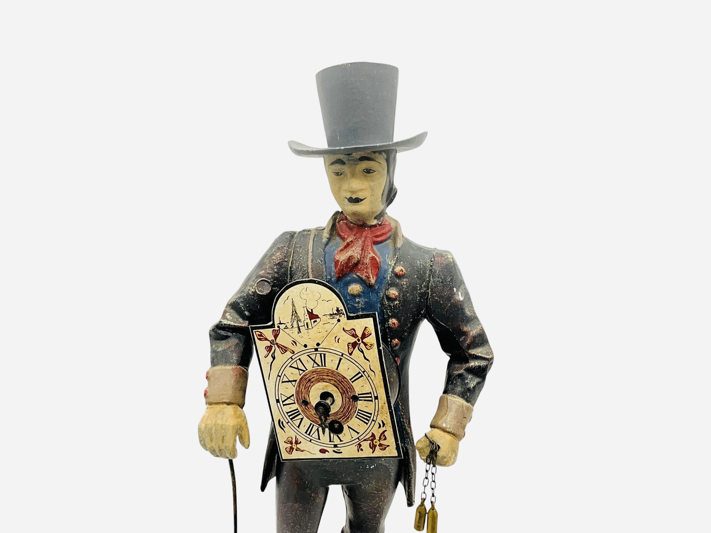 JVE Cast Iron Clock Man Peddler