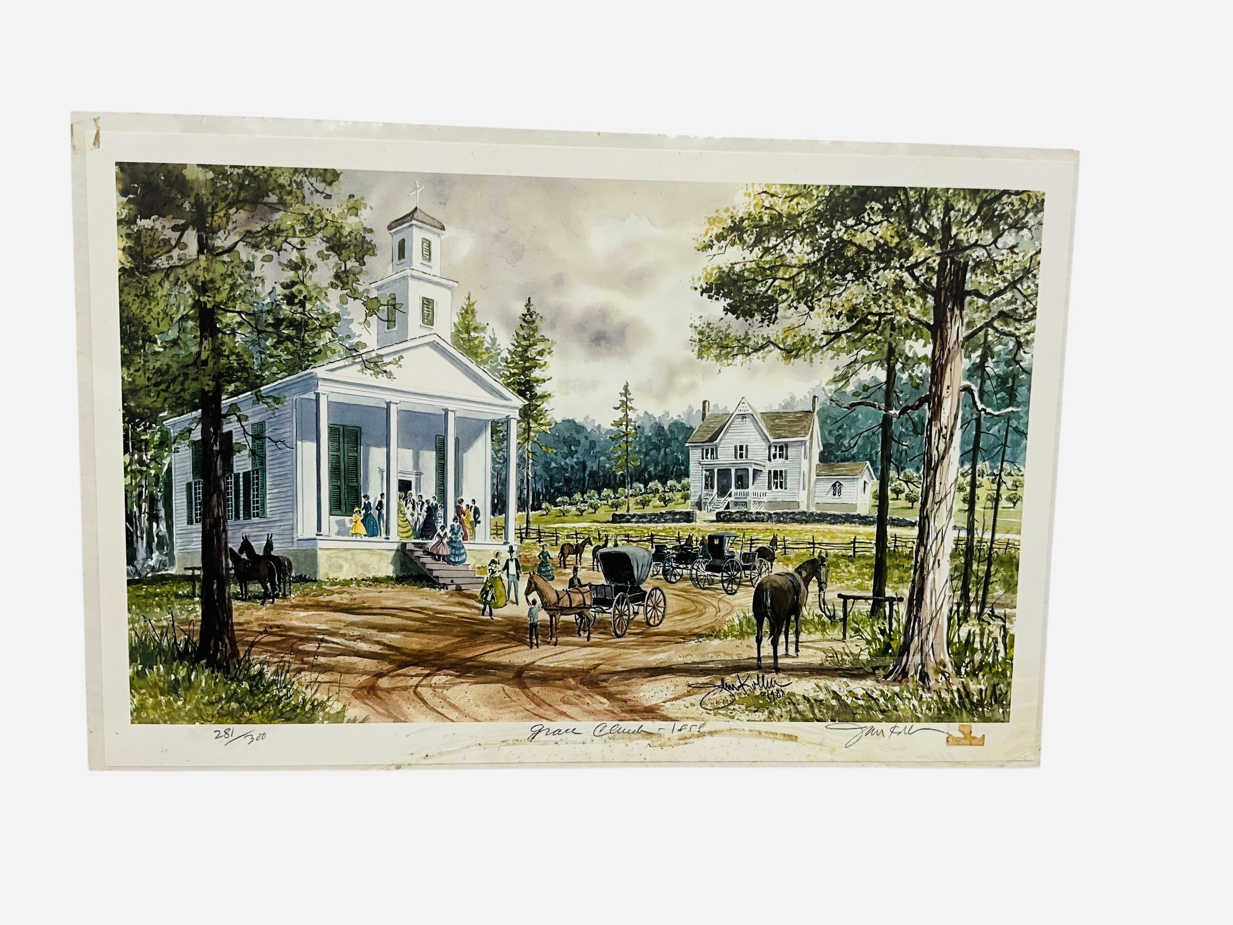 John Kollock Print - Grace Church 1858
