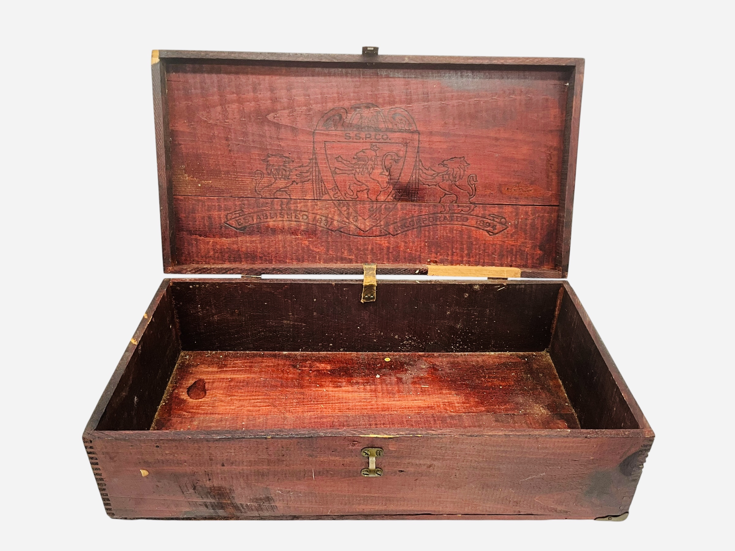 Antique Wooden Advertising Box S.S. Pierce Co. Of Boston 1894