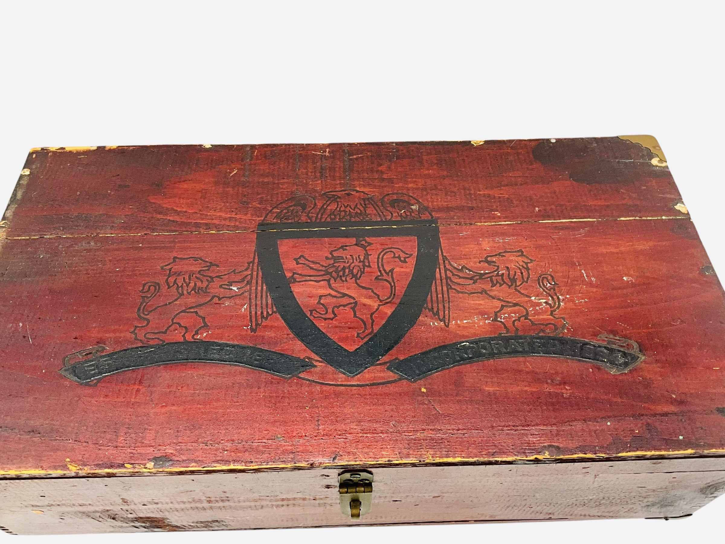 Antique Wooden Advertising Box S.S. Pierce Co. Of Boston 1894