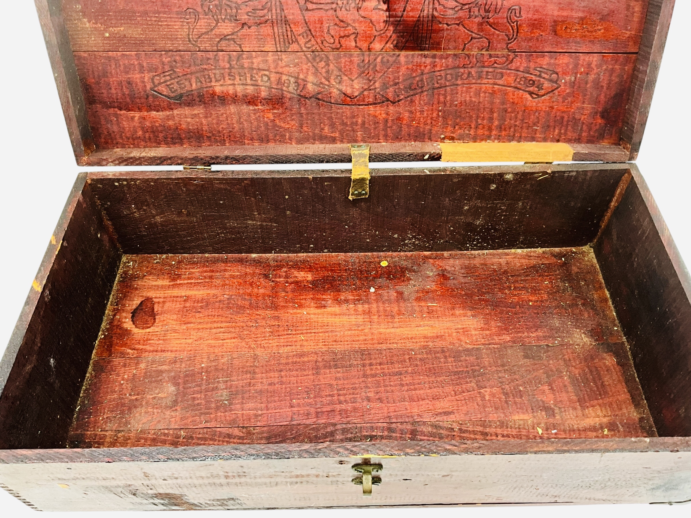 Antique Wooden Advertising Box S.S. Pierce Co. Of Boston 1894