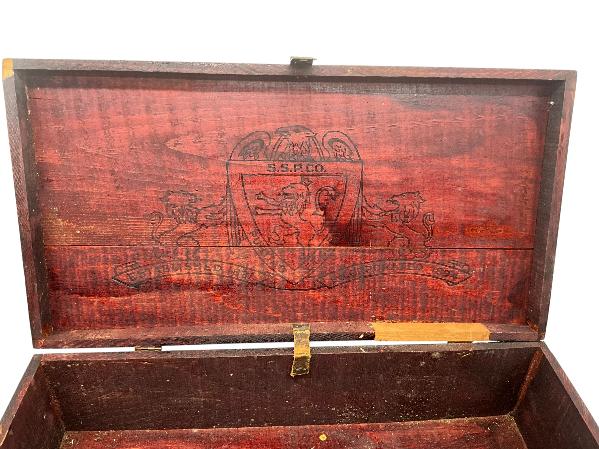 Antique Wooden Advertising Box S.S. Pierce Co. Of Boston 1894