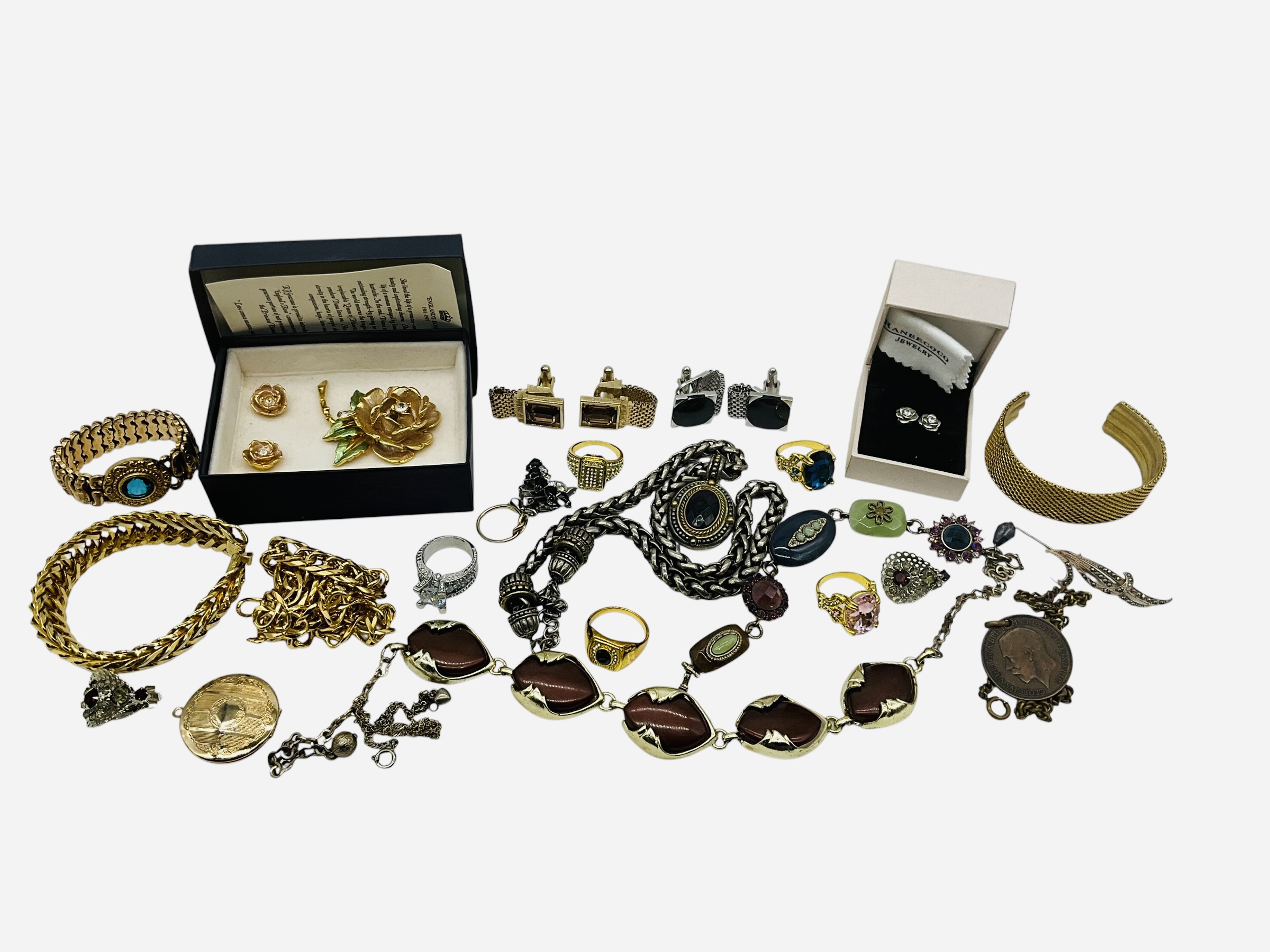 Misc Jewelry Box Lot Assorted Jewelry Pieces