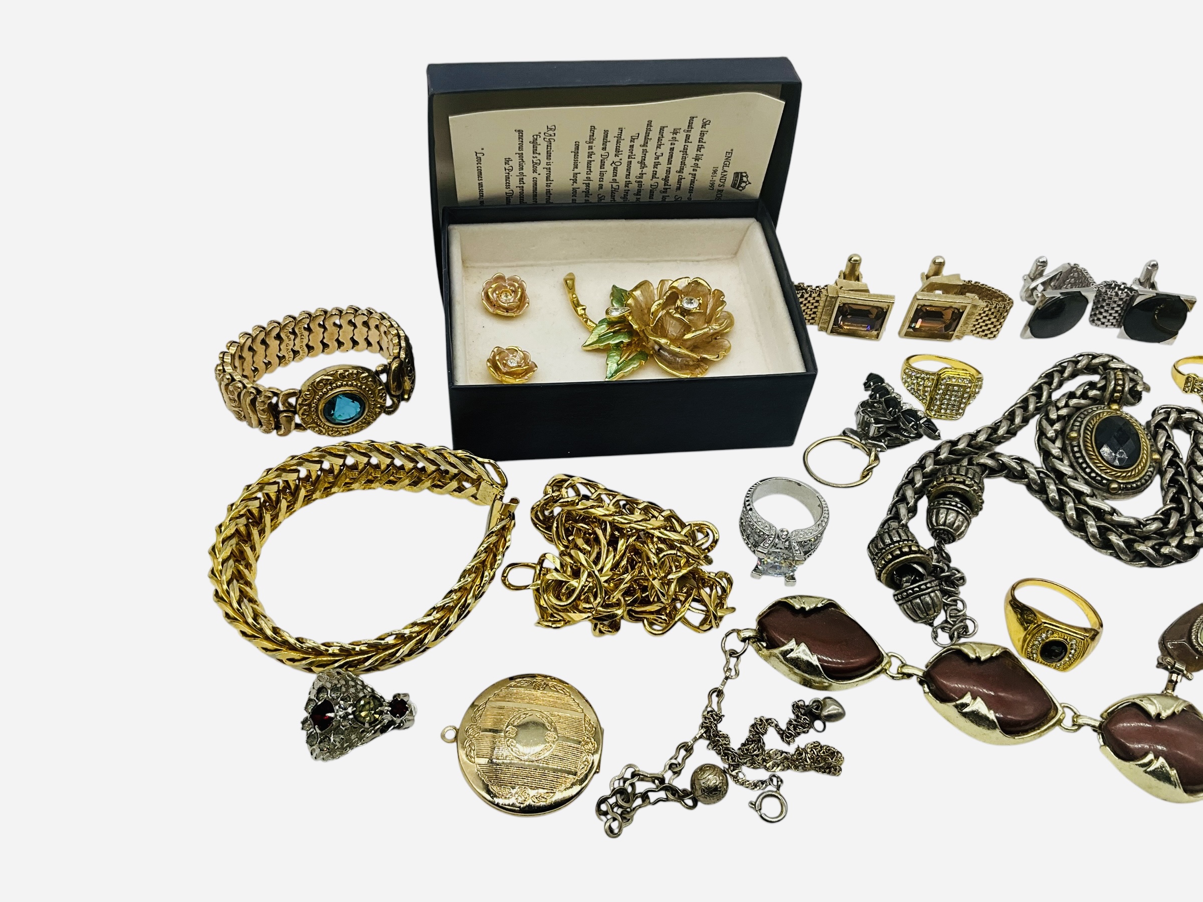 Misc Jewelry Box Lot Assorted Jewelry Pieces