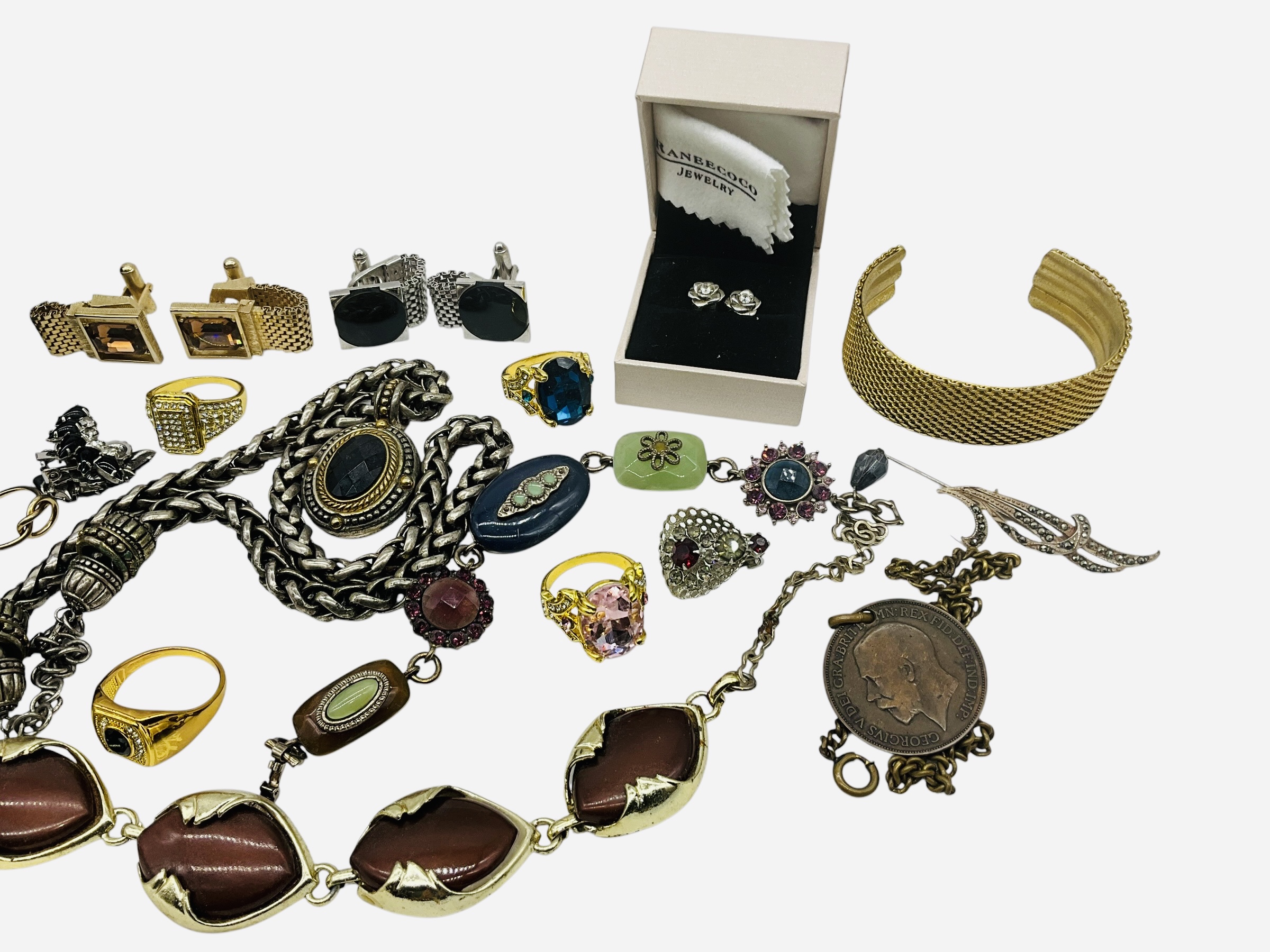Misc Jewelry Box Lot Assorted Jewelry Pieces