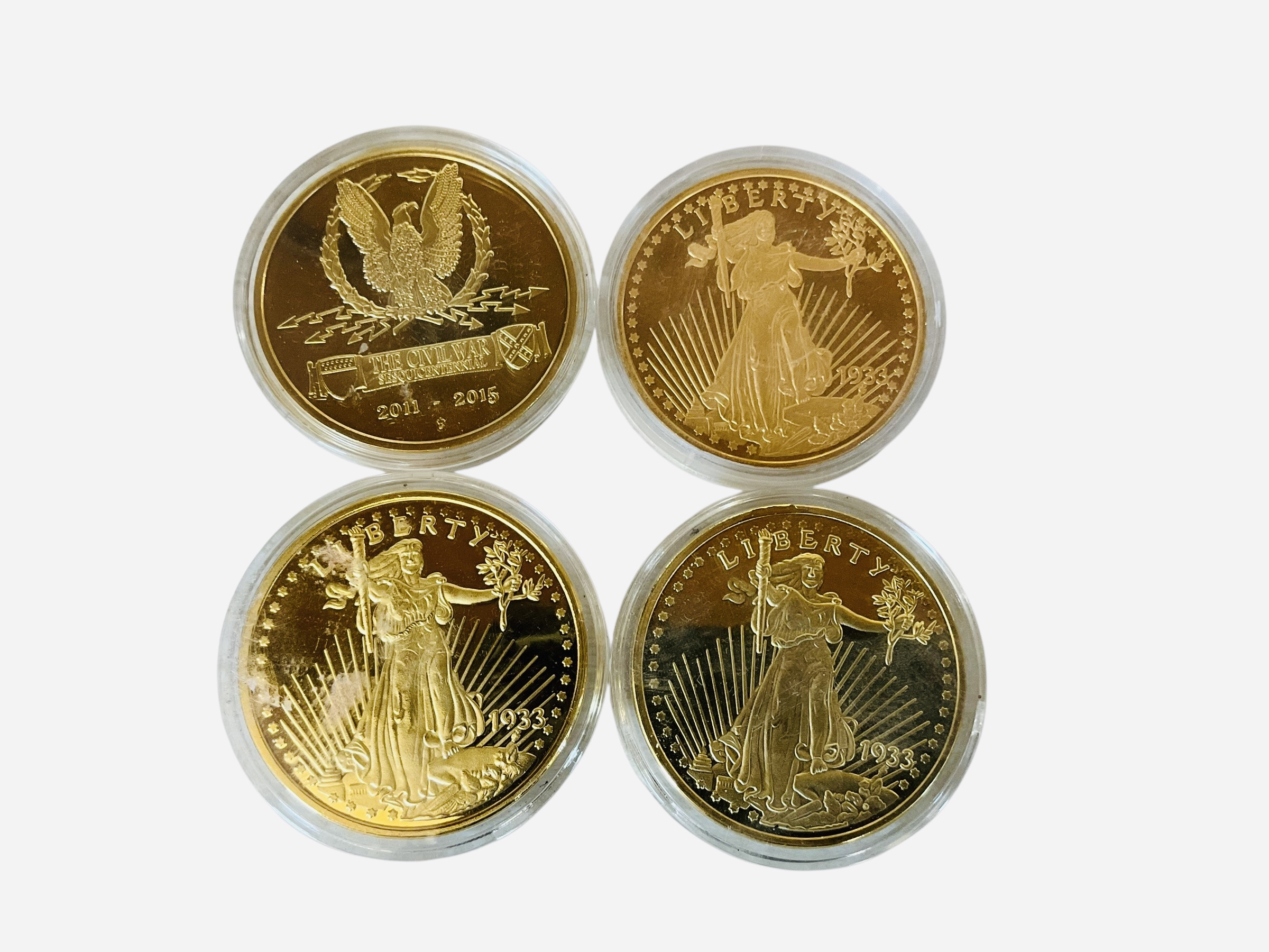 Lot Of 4 Gold Eagle / Civil War Proof Coins