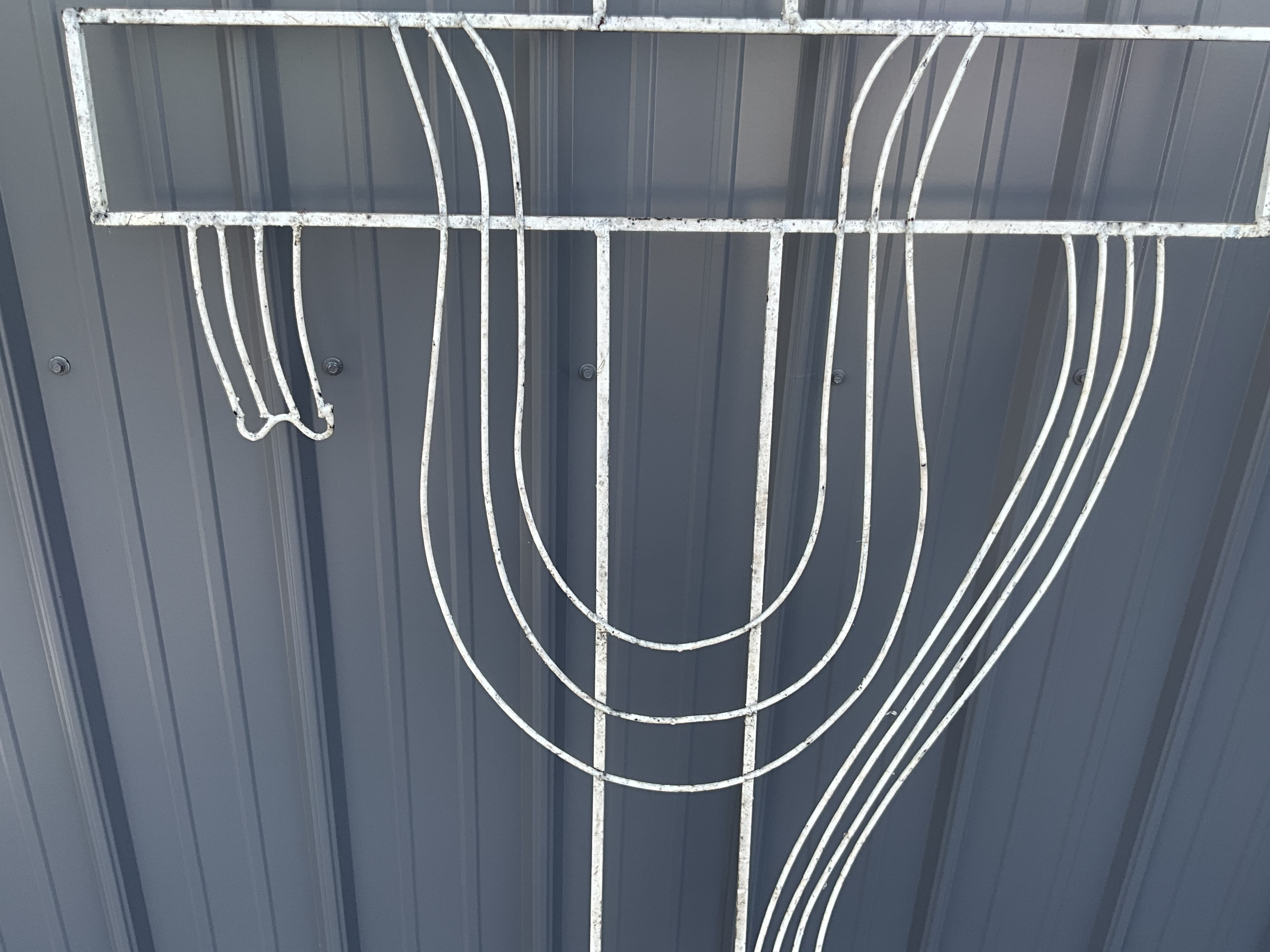 Hand Made Welded Metal 6 Foot Cross With Ground Stake