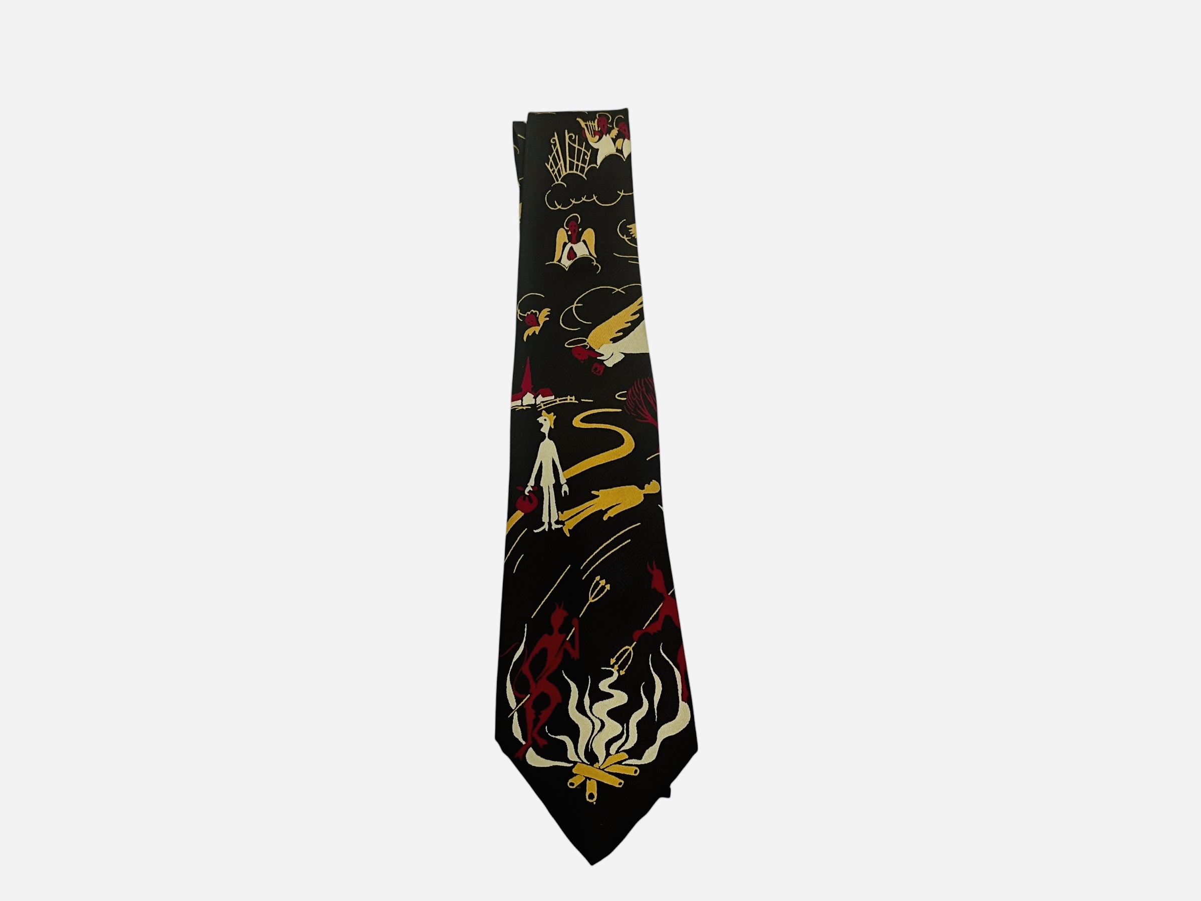 Vintage San Milo / John Jarrell Necktie Devil Angels Pitchfork