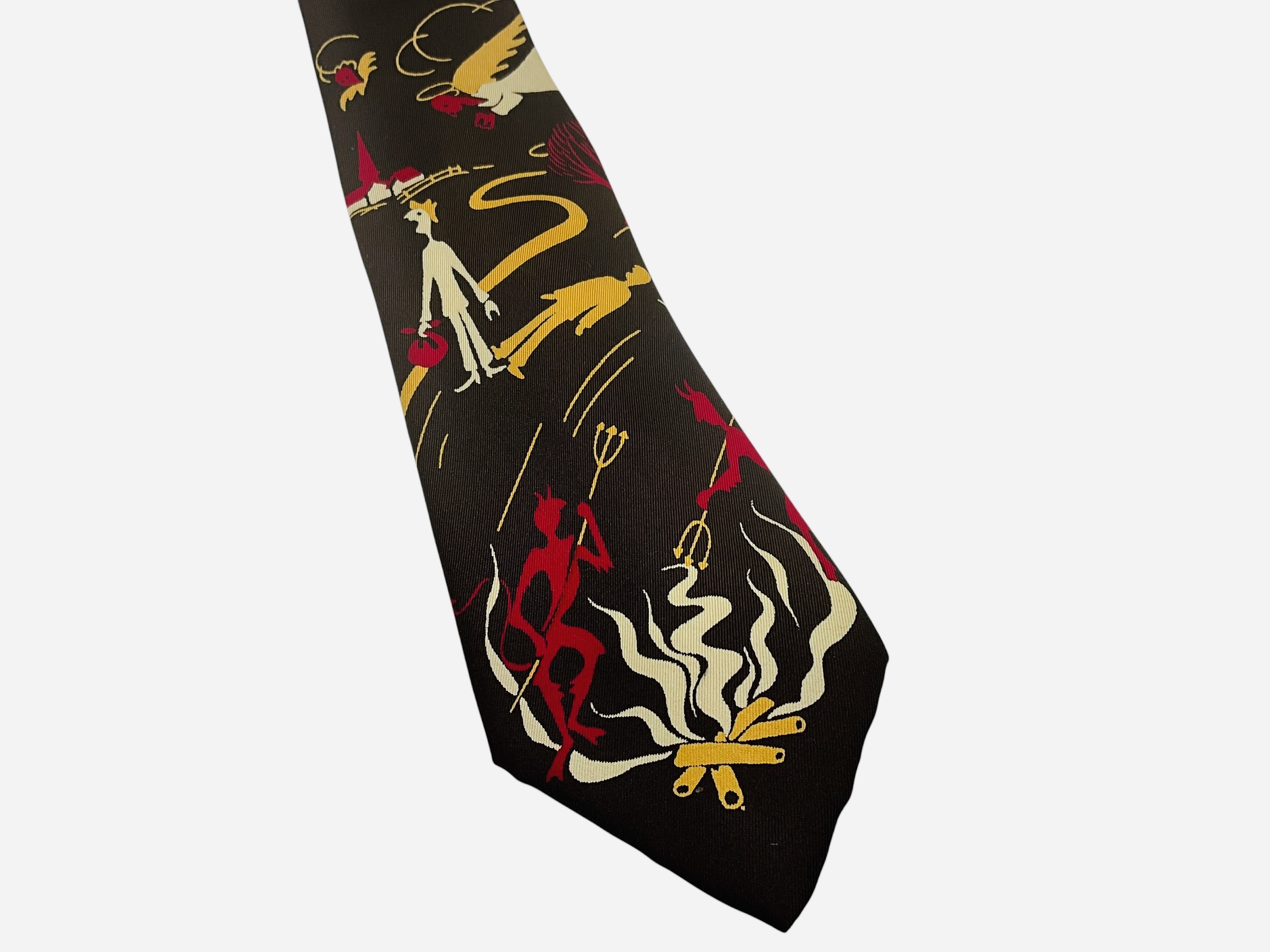 Vintage San Milo / John Jarrell Necktie Devil Angels Pitchfork