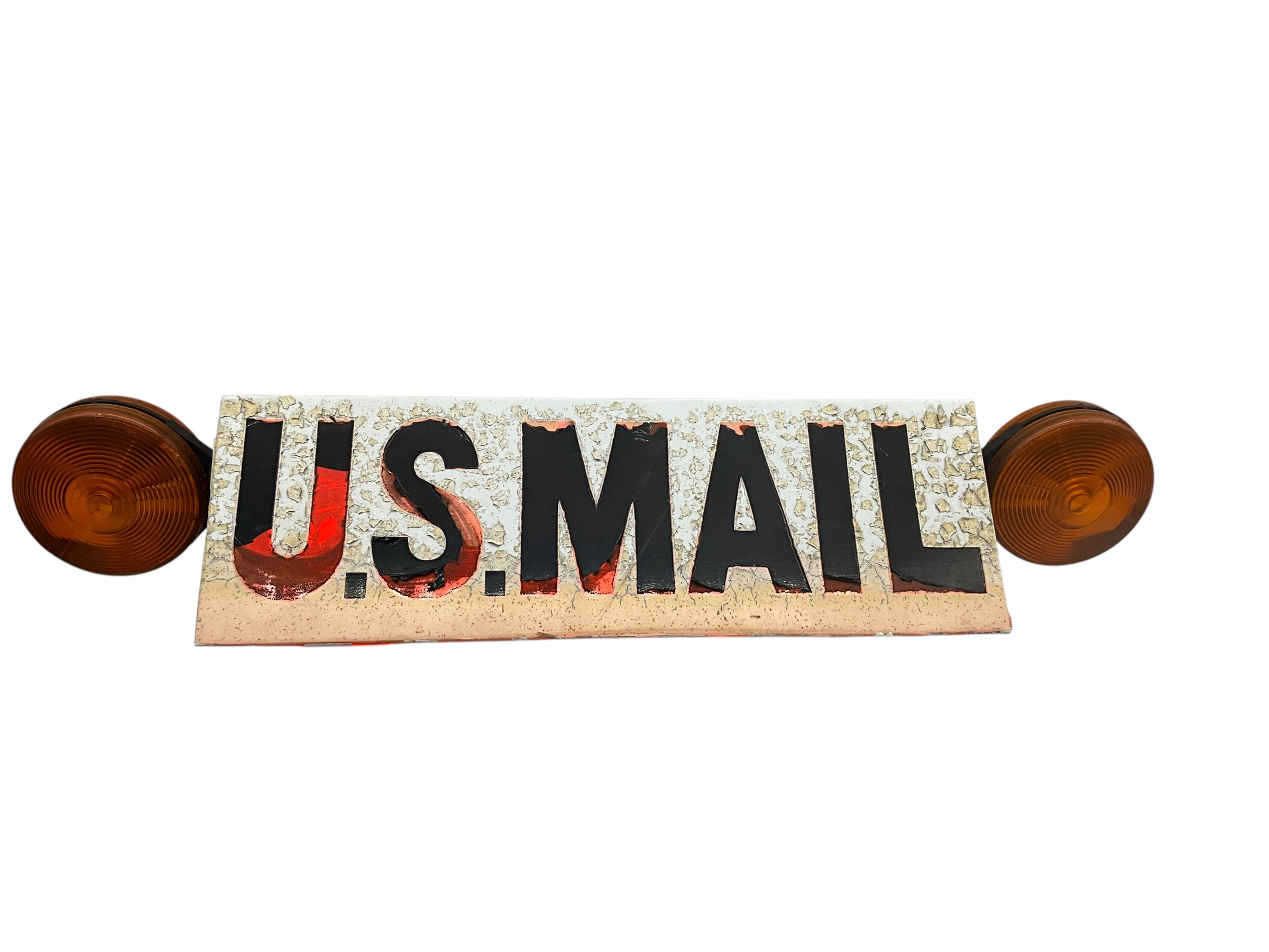 Vintage US Mail Carrier Topper Sign Light