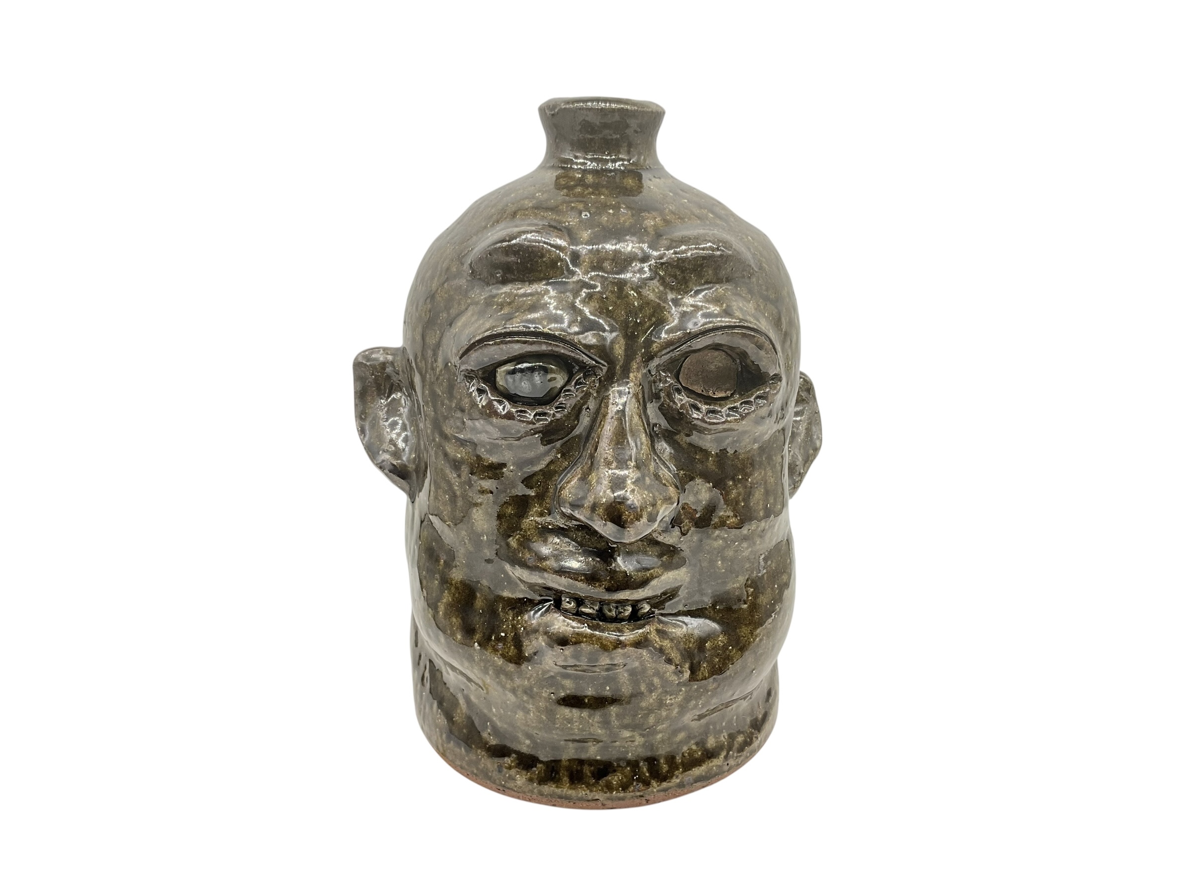 Large Shelby West One Eyed Face Jug