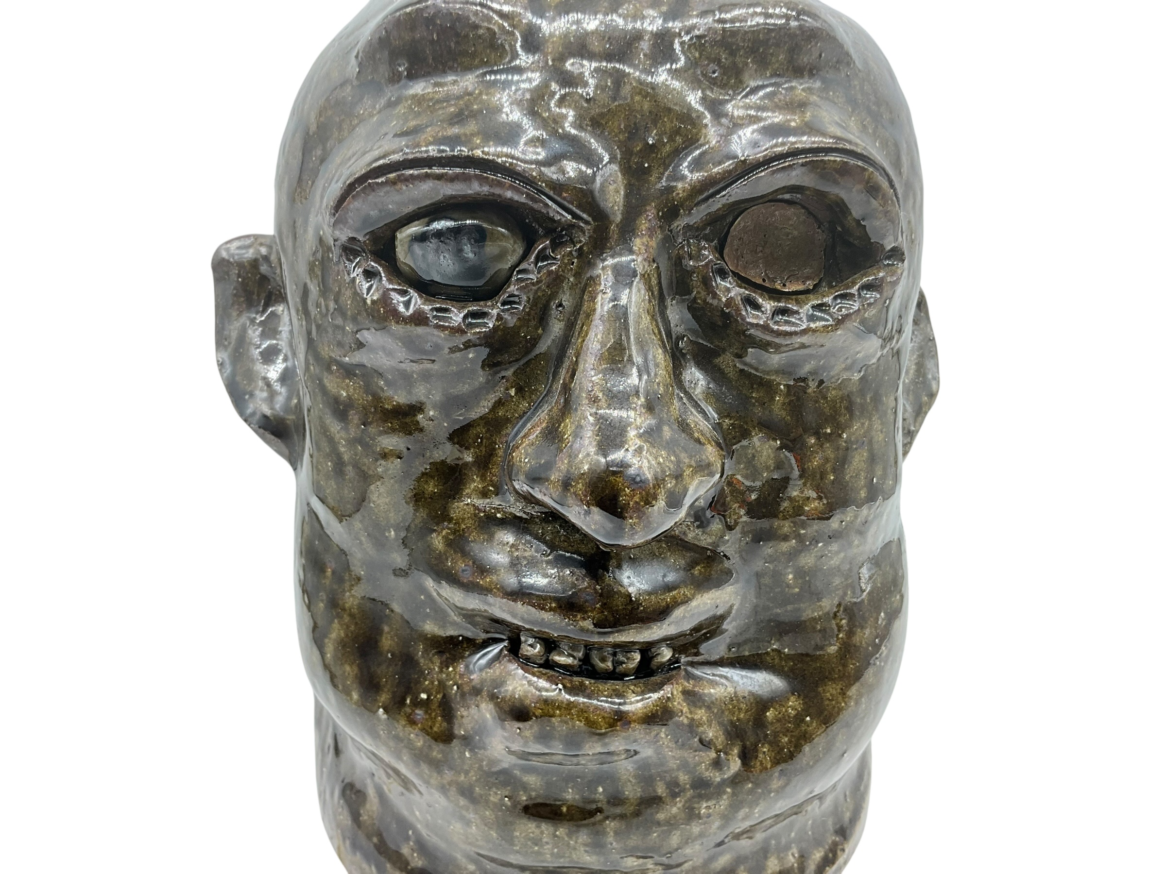 Large Shelby West One Eyed Face Jug