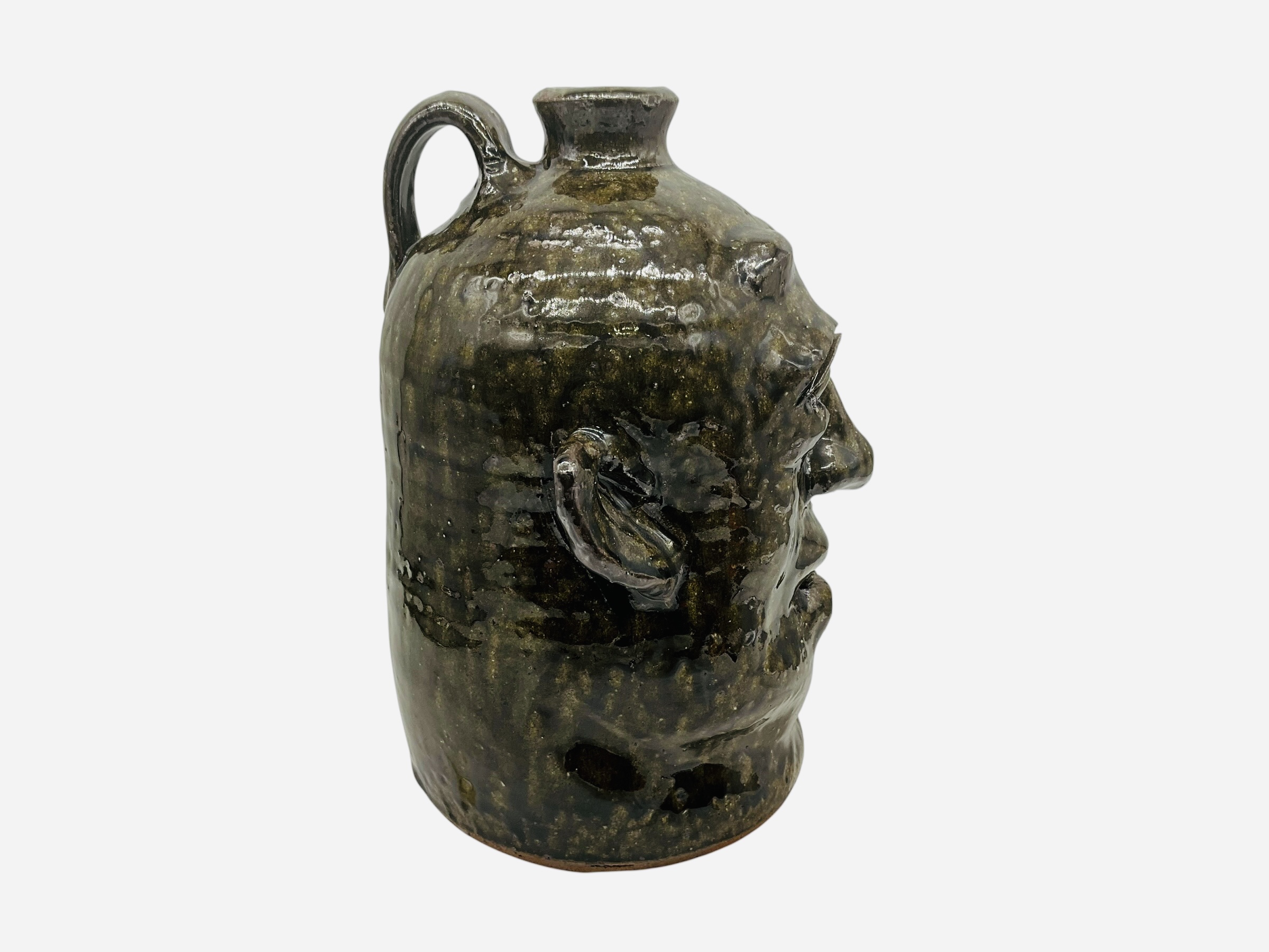 Large Shelby West One Eyed Face Jug