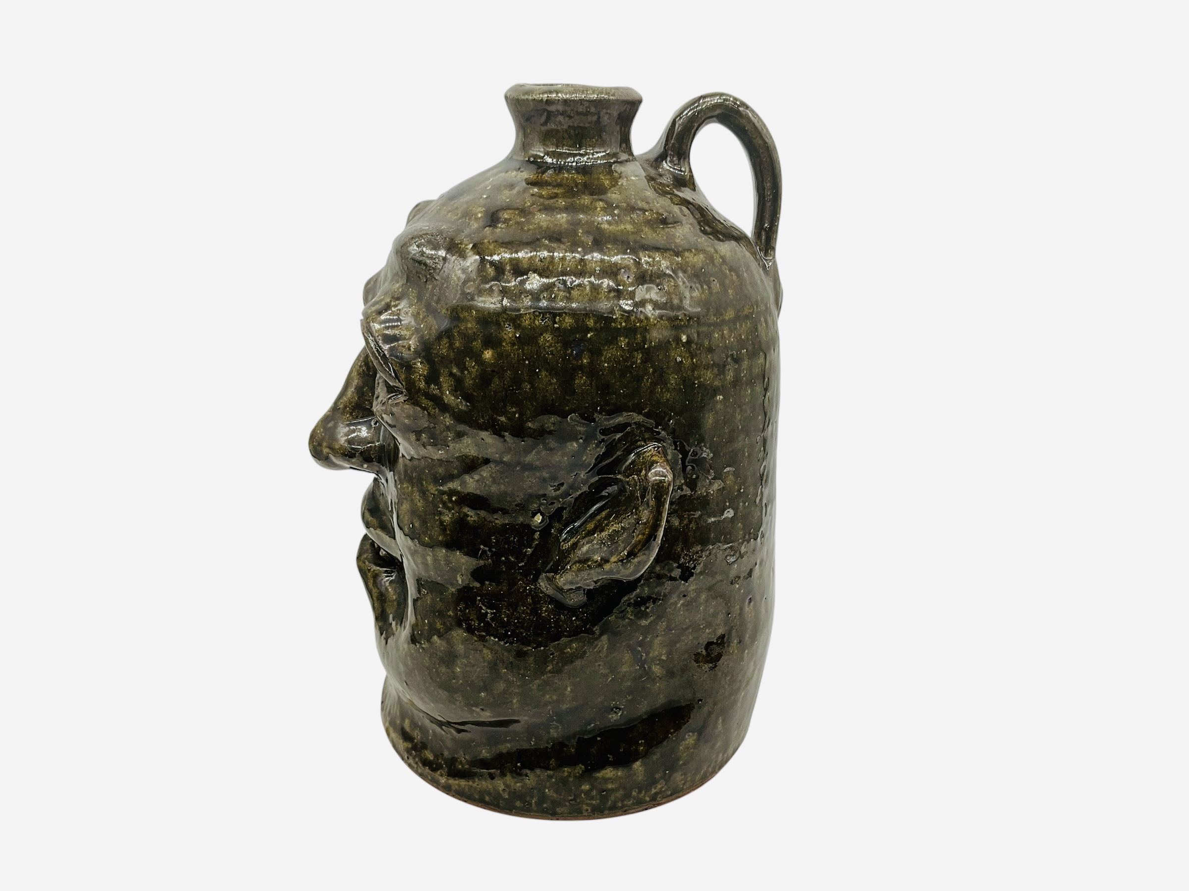 Large Shelby West One Eyed Face Jug
