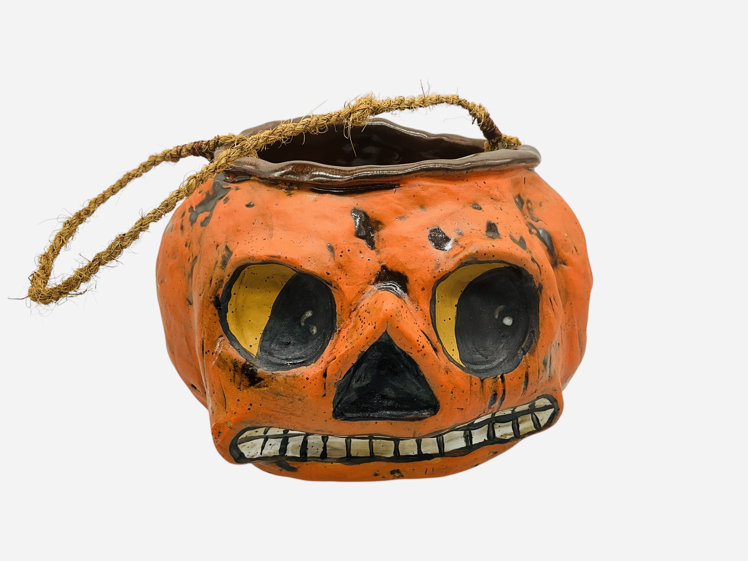 Folk Pottery Halloween Bucket