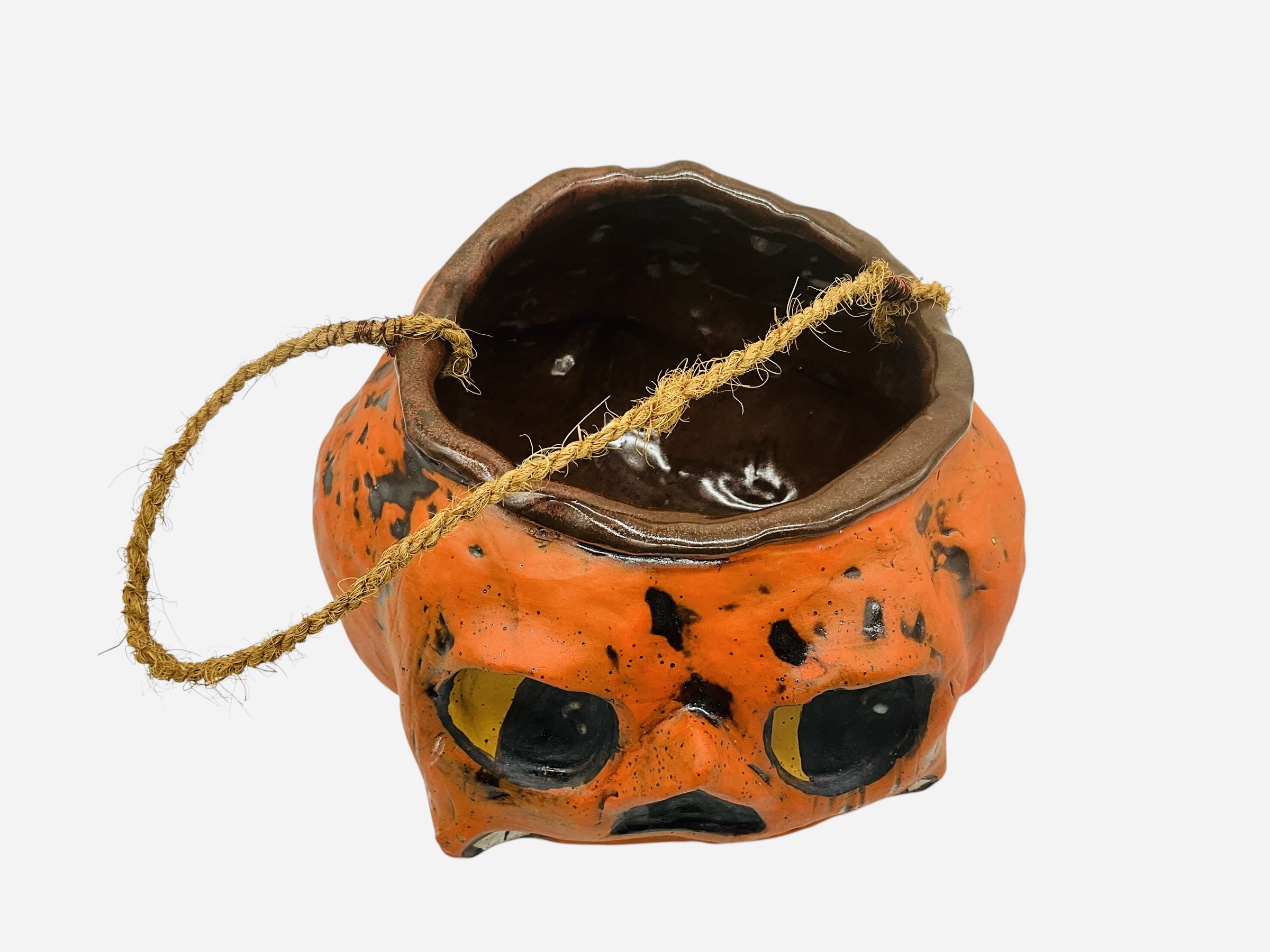 Folk Pottery Halloween Bucket