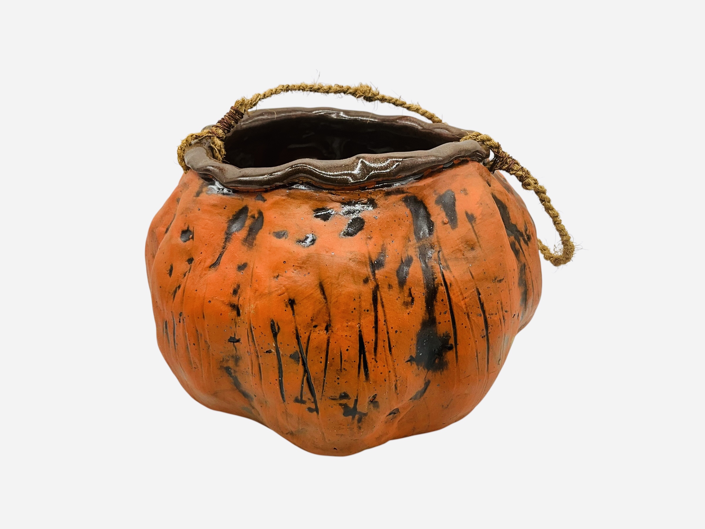 Folk Pottery Halloween Bucket