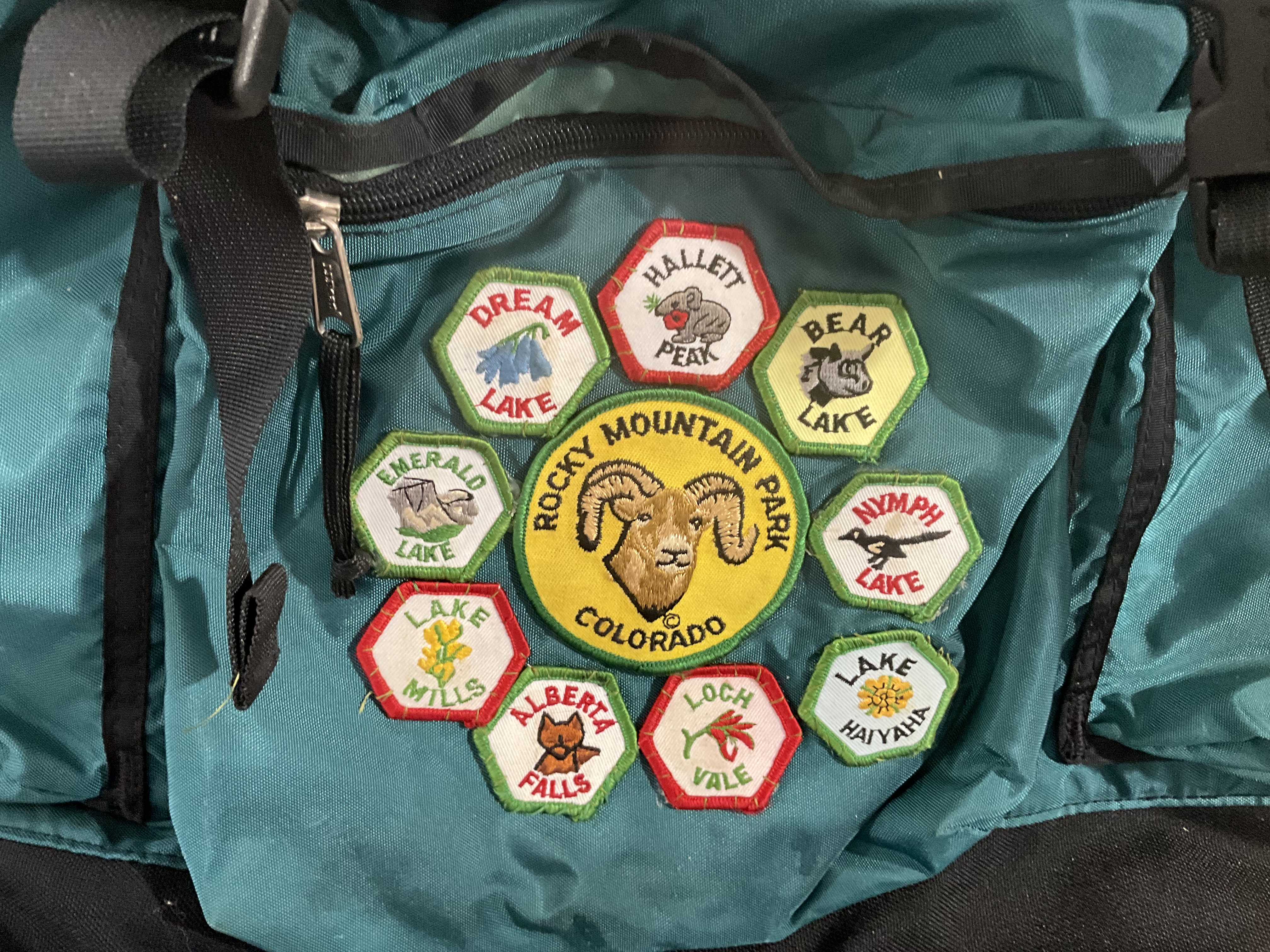 Vintage LL Bean Backpack With Several Patches