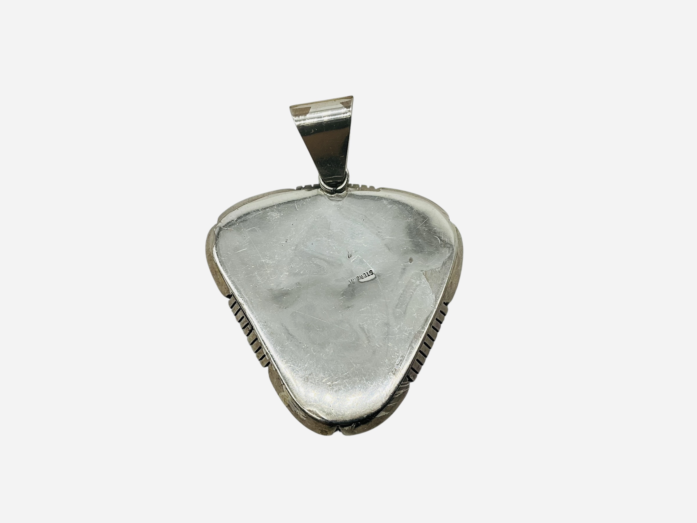 Exquisite Native American Sterling Turquoise Pendant