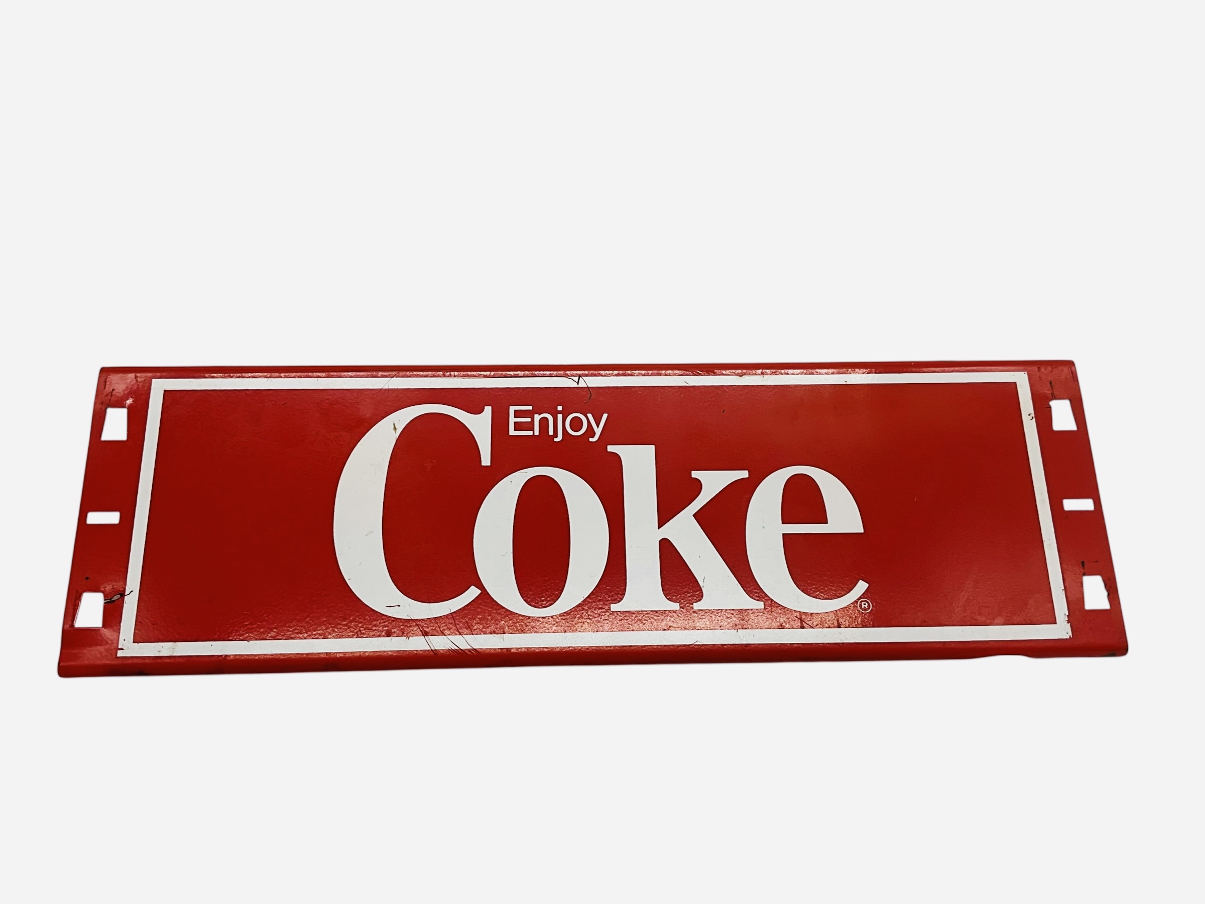 1960's Metal Enjoy Coke Coca Cola Sign
