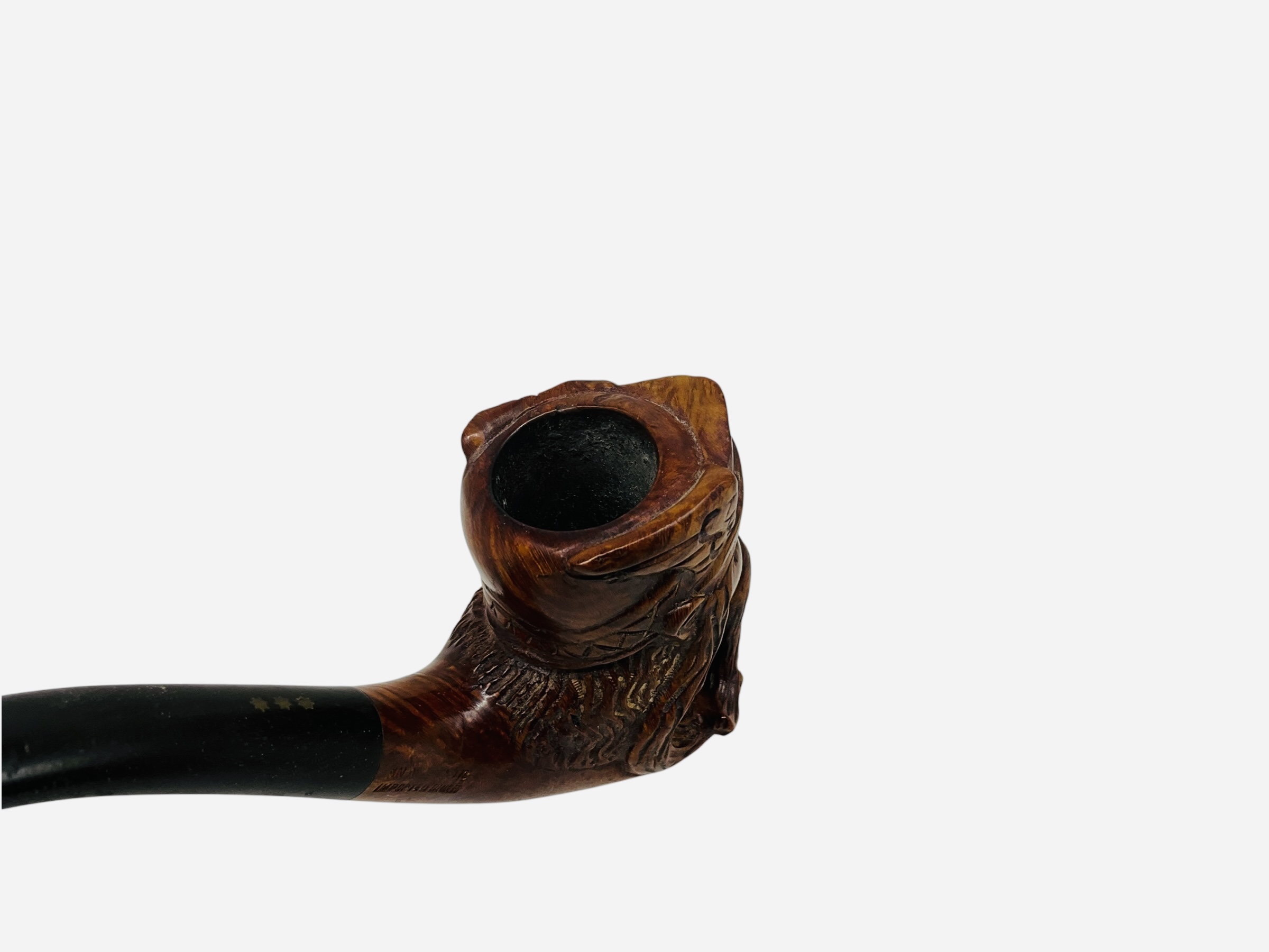 Lee Pipes Carved Viking Face Smoking Pipe