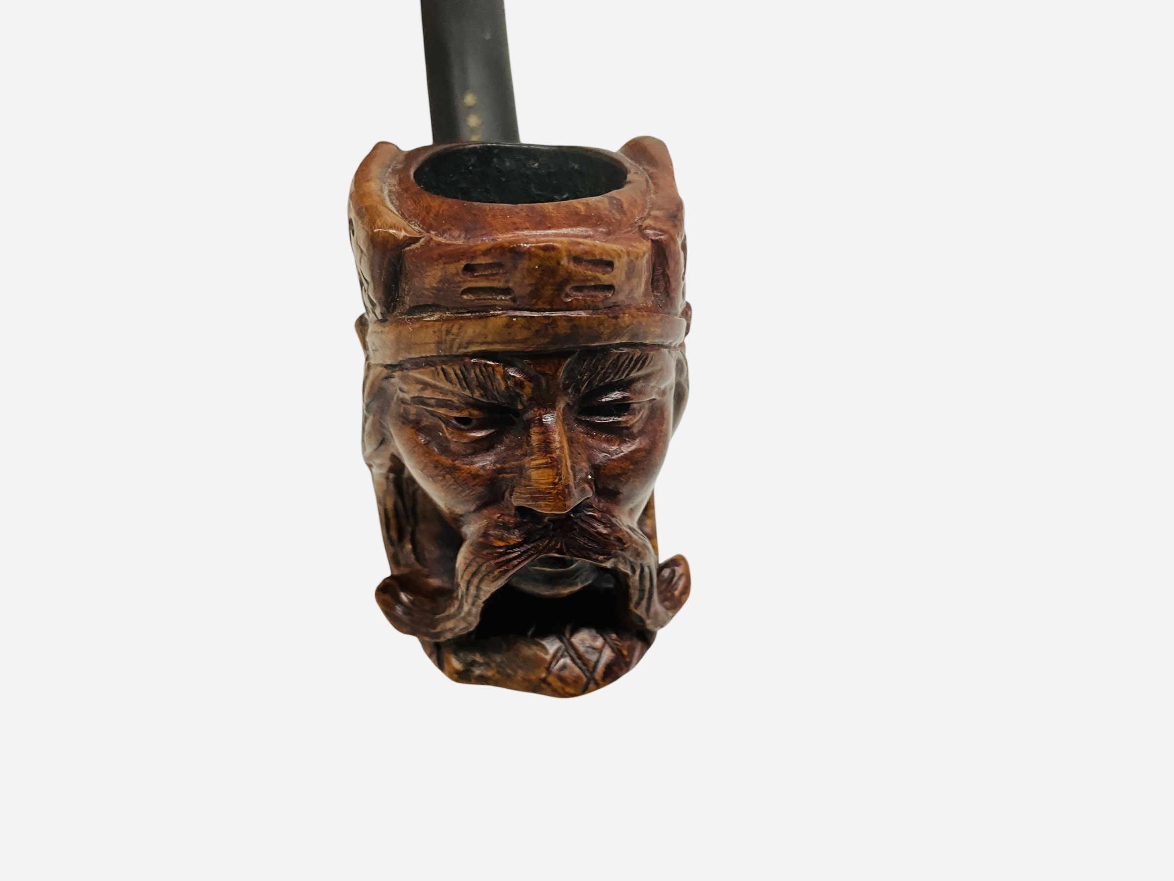 Lee Pipes Carved Viking Face Smoking Pipe